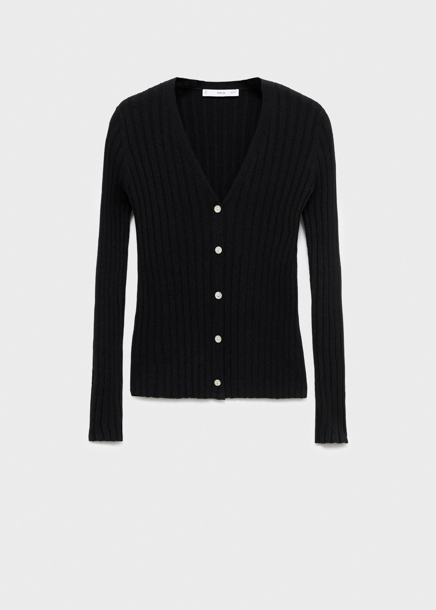 Cardigan maille fine côtelée - Article sans modèle