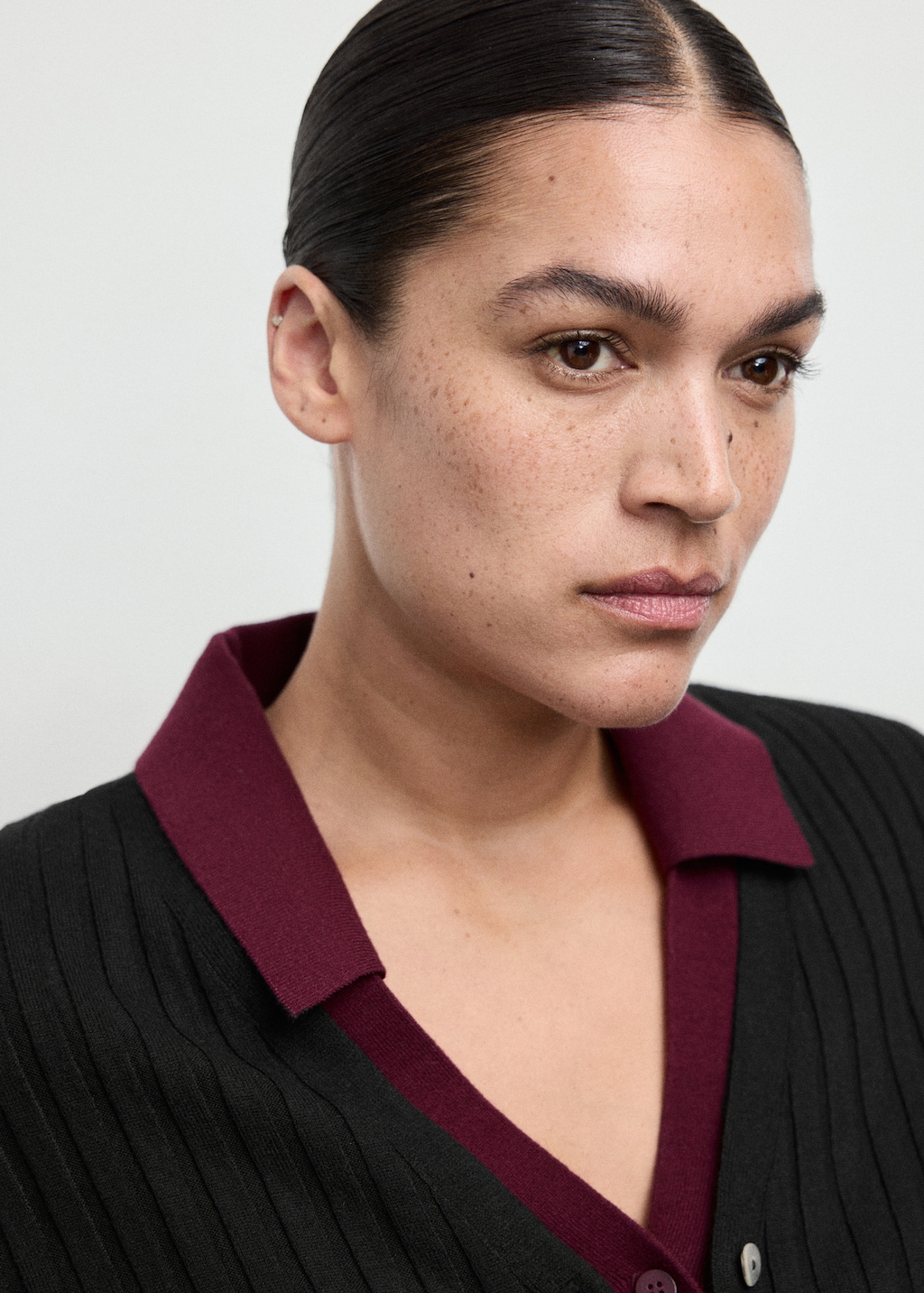 Mango Fine rib knit cardigan