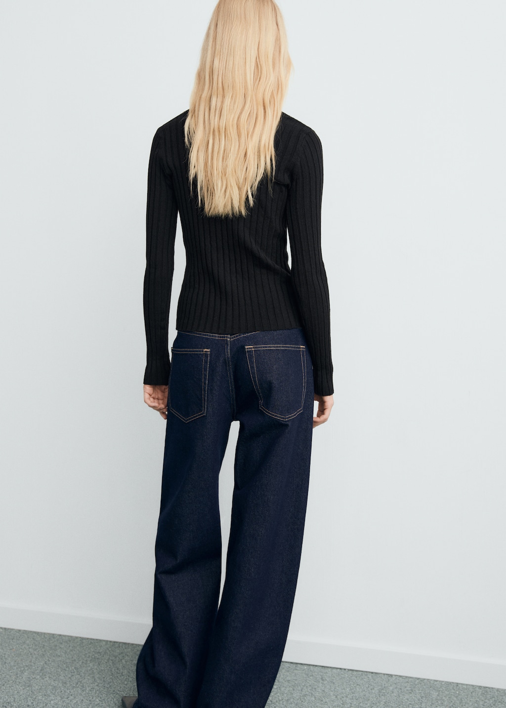 Mango Fine rib knit cardigan