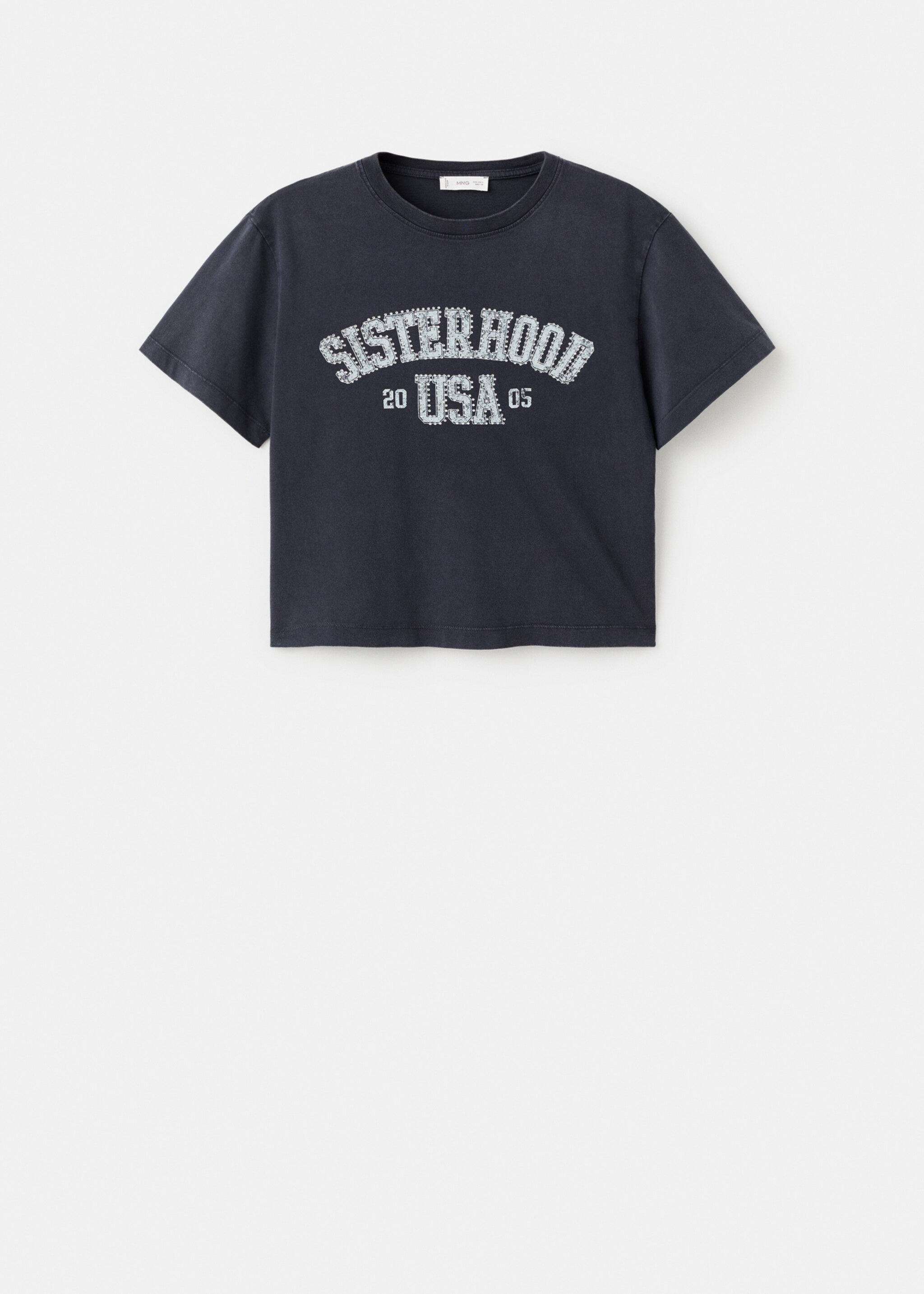 T-shirt en coton imprimé - Article sans modèle, Gris anthracite. Ref: 17035802-00.