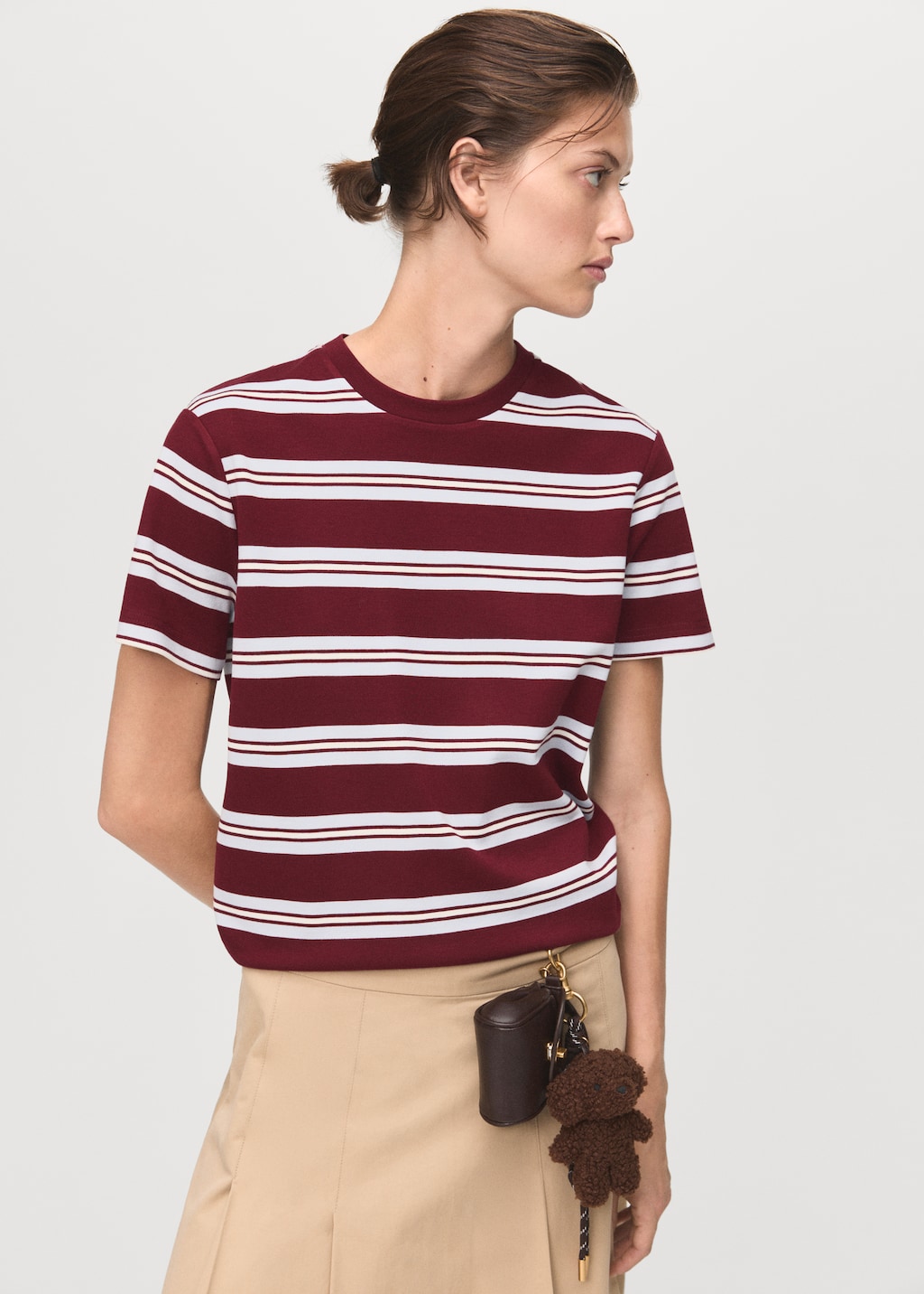 Mango Striped short-sleeved t-shirt