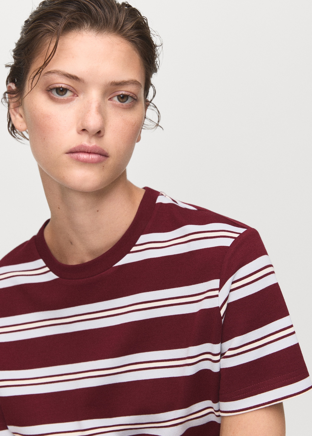 Mango Striped short-sleeved t-shirt