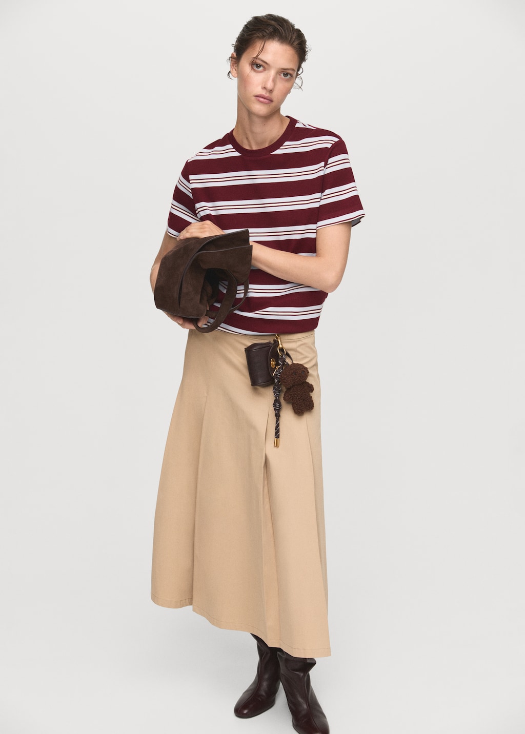 Mango Striped short-sleeved t-shirt