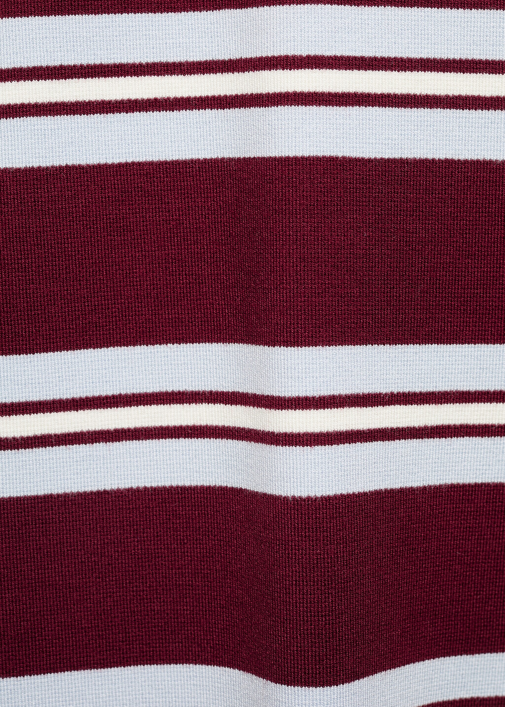 Camiseta manga corta rayas - Detalle del artículo 8, Granate. Ref: 17035803-00.