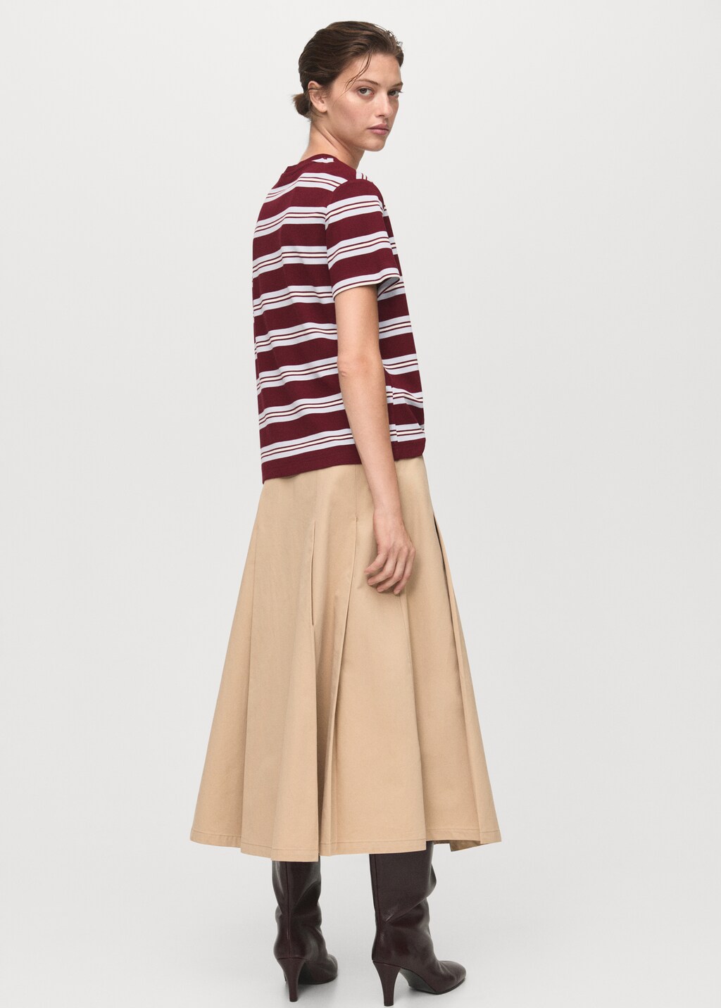 Mango Striped short-sleeved t-shirt