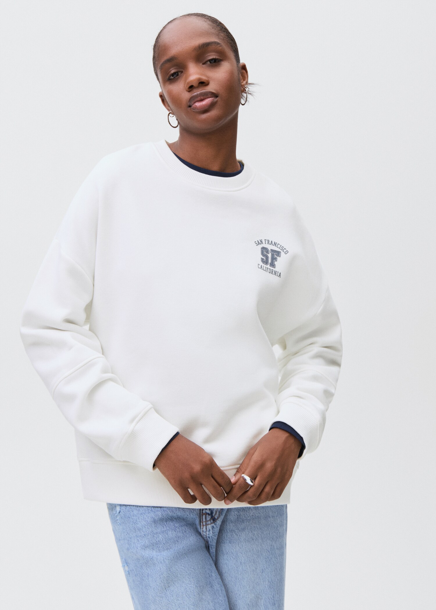 Printed cotton sweatshirt - Medium plane