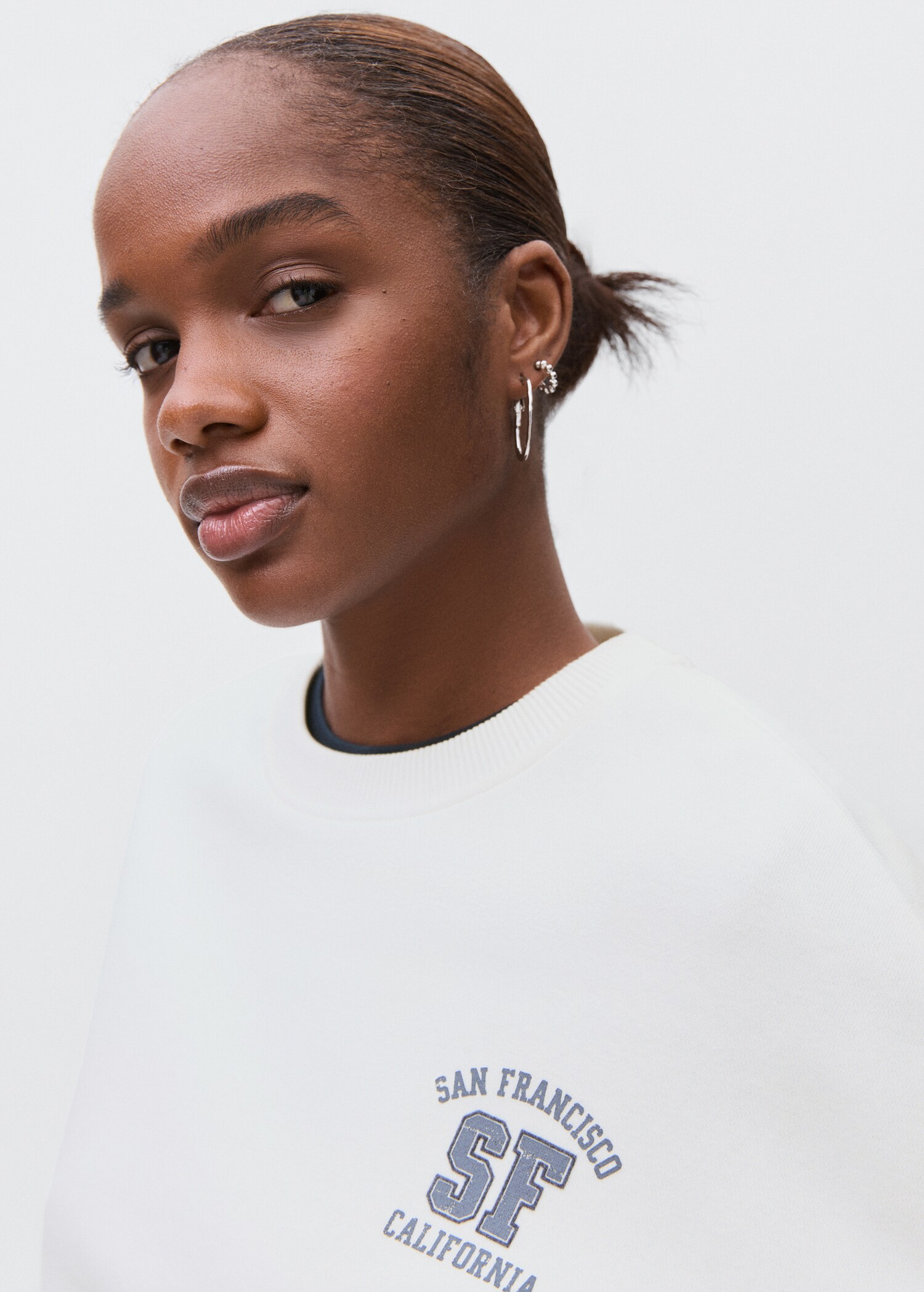 Printed cotton sweatshirt - Details of the article 1