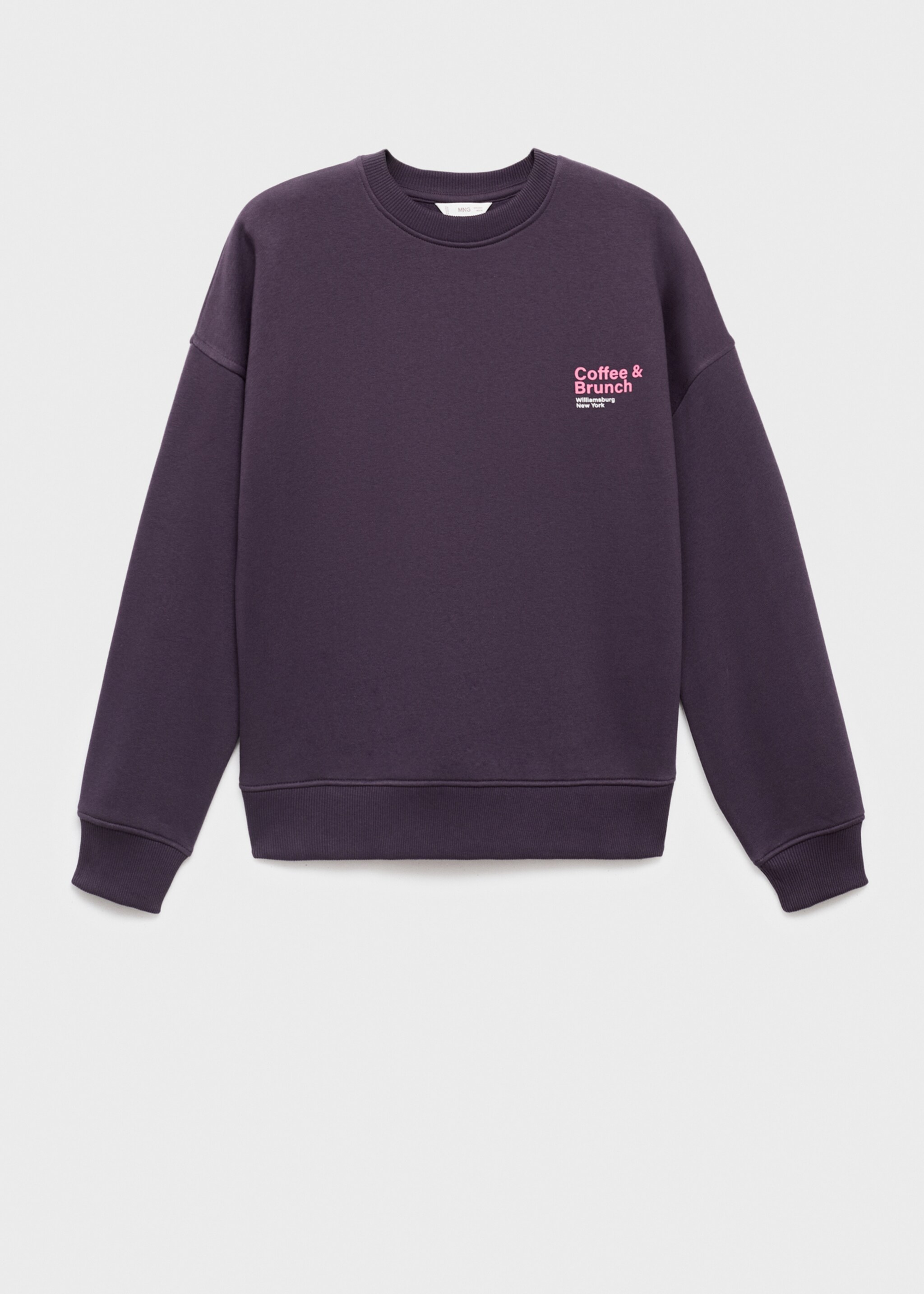 Gemustertes Baumwoll-Sweatshirt - Artikel ohne Model, Lila. Ref: 17035805-00.