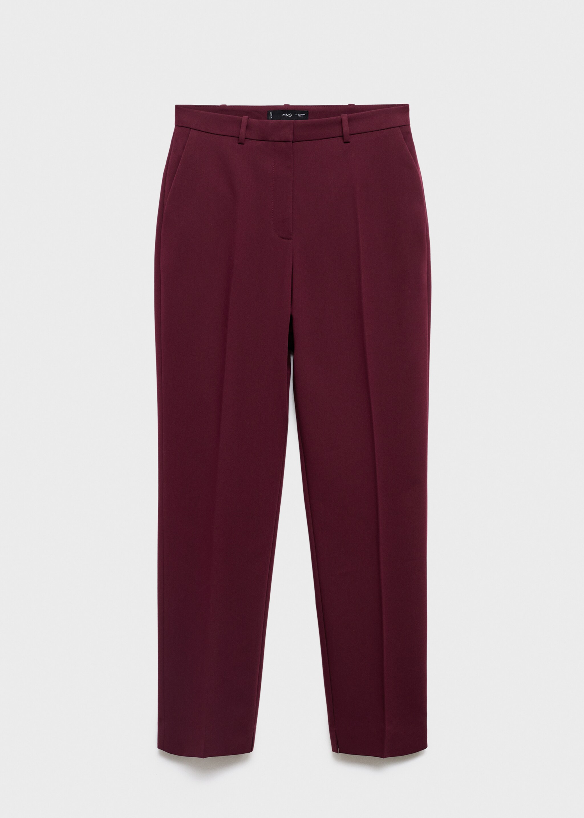 Straight suit trousers - Article without model, Wine. Ref: 17035806-00.