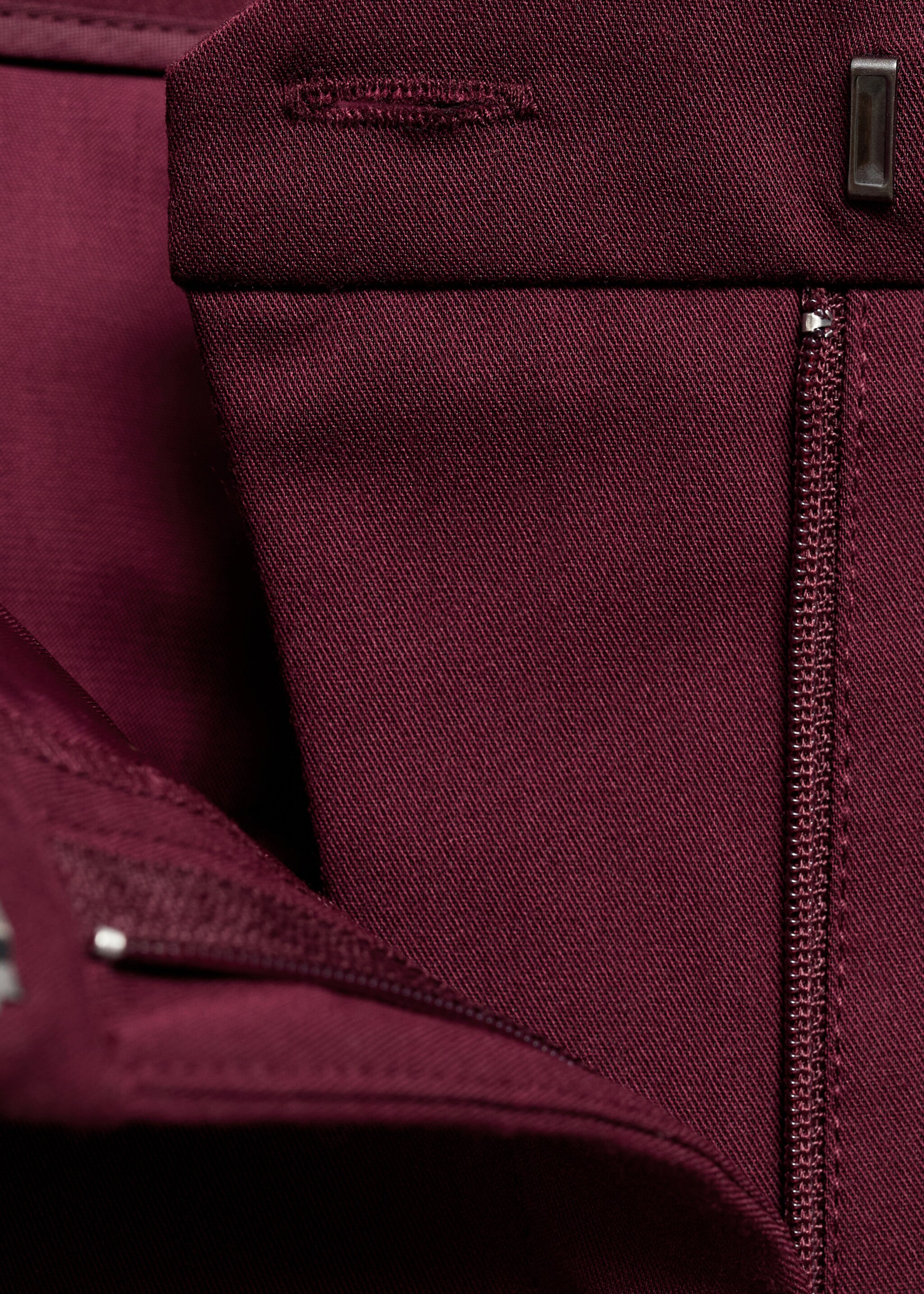 Straight suit trousers - Details of the article 0, Wine. Ref: 17035806-00.