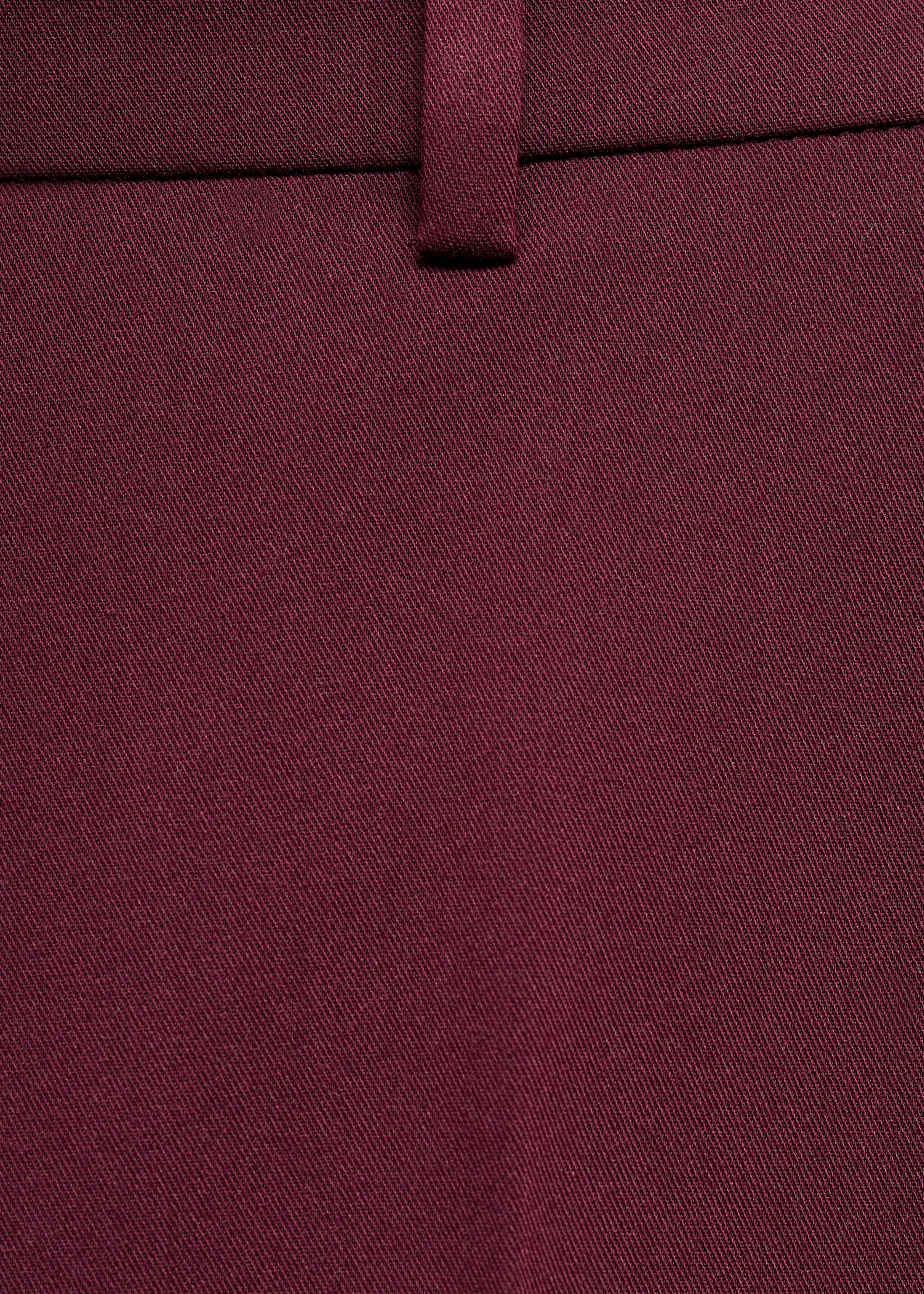 Straight suit trousers - Details of the article 8, Wine. Ref: 17035806-00.