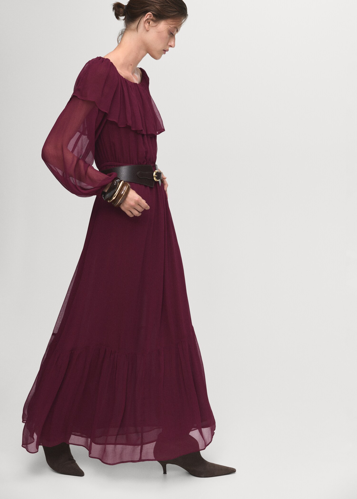 Vestido palabra de honor volante - Detalle del artículo 2