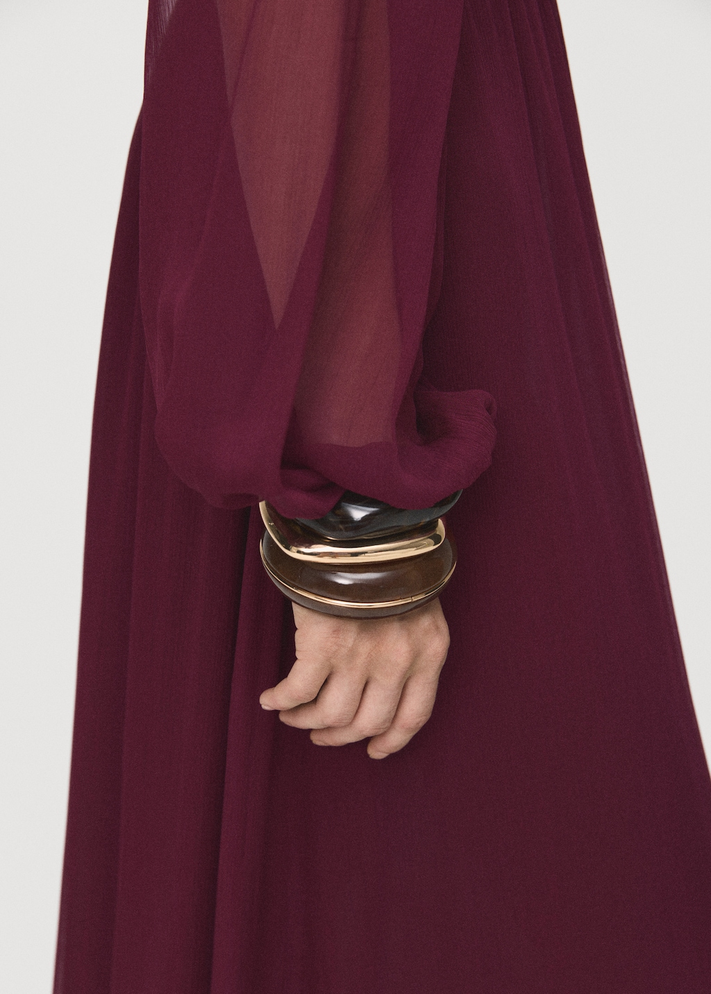 Strapless dress with ruffles