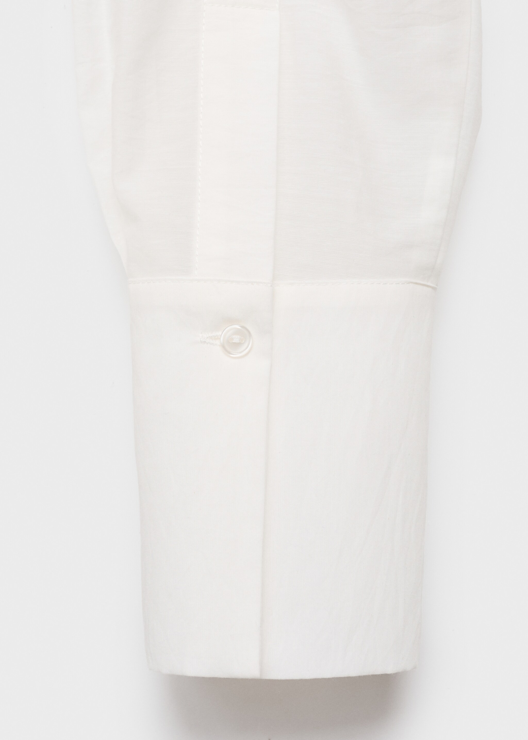 Blouse with lace trim details - Details of the article 0, Ecru. Ref: 17035815-00.