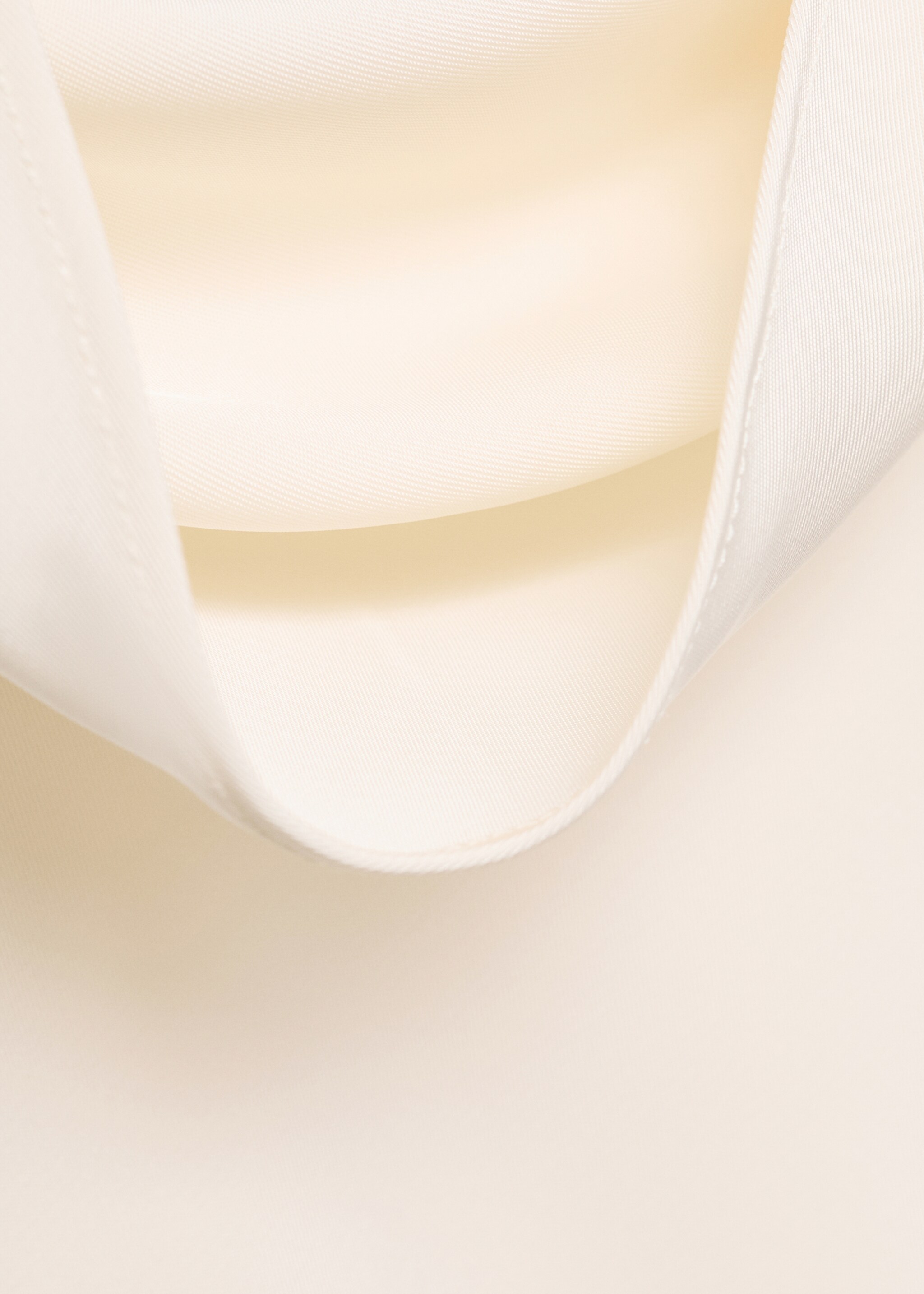 Draped neck blouse - Details of the article 0, Ecru. Ref: 17035816-00.