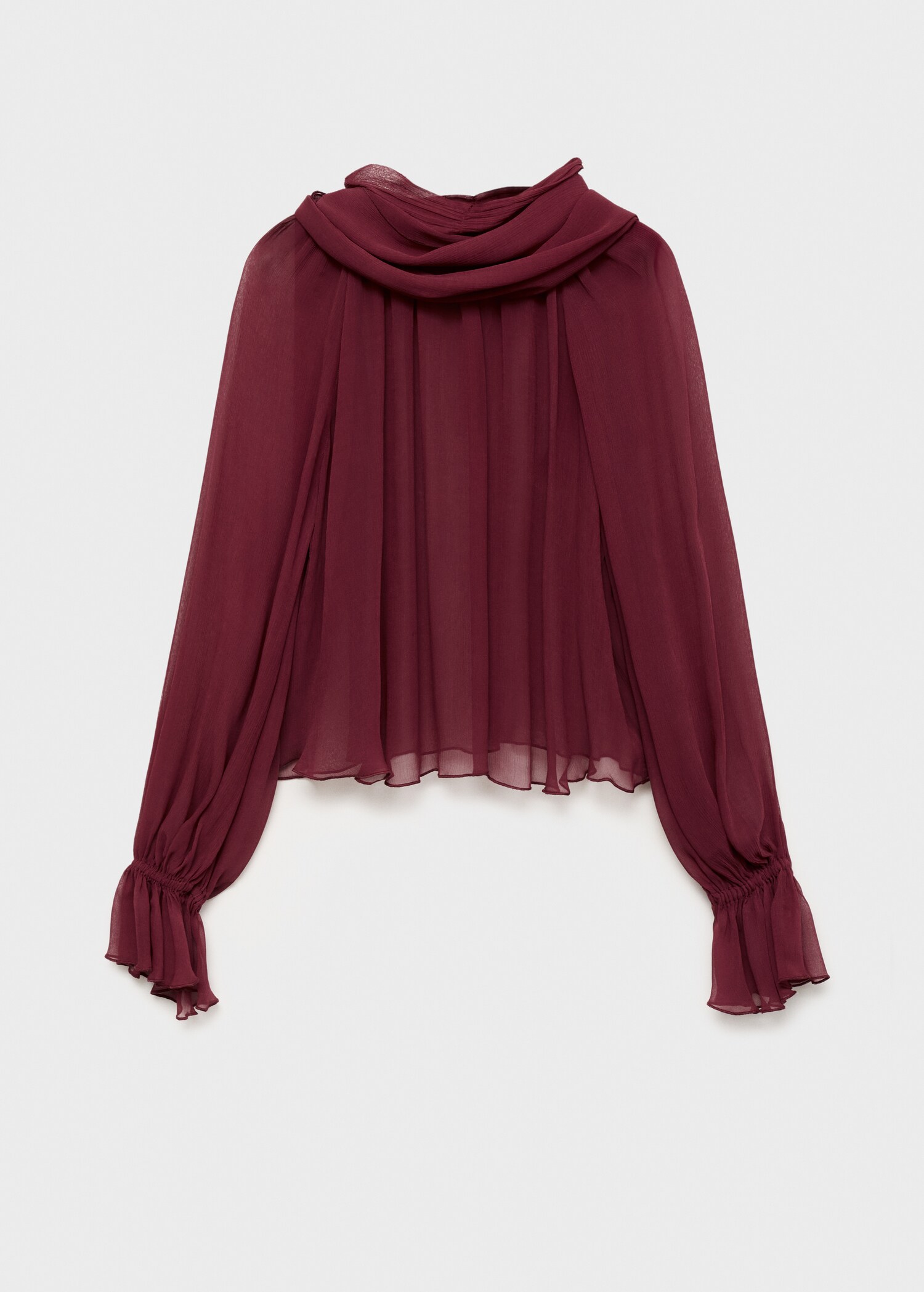 Semi-transparent blouse with foulard - Article without model