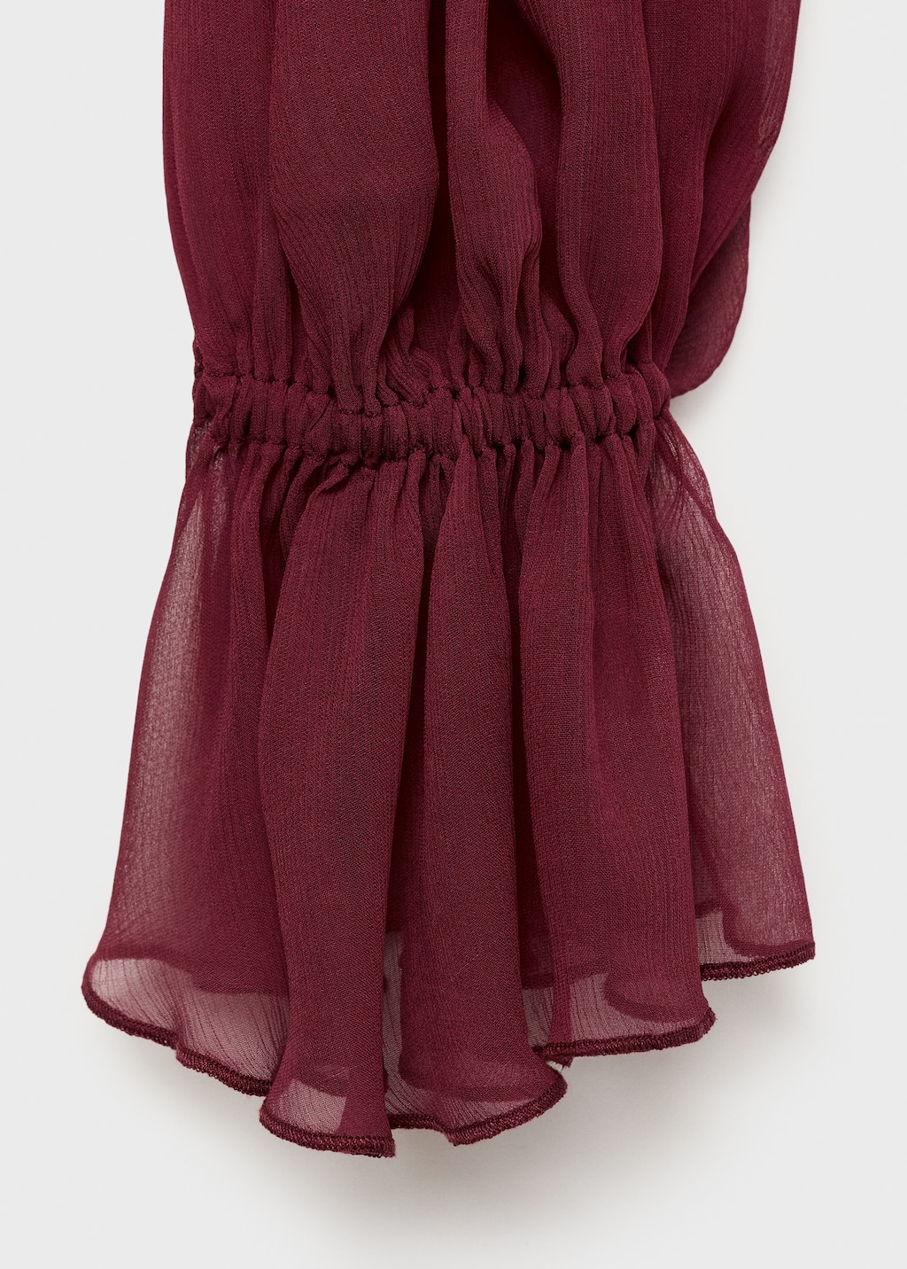 Semi-transparent blouse with foulard