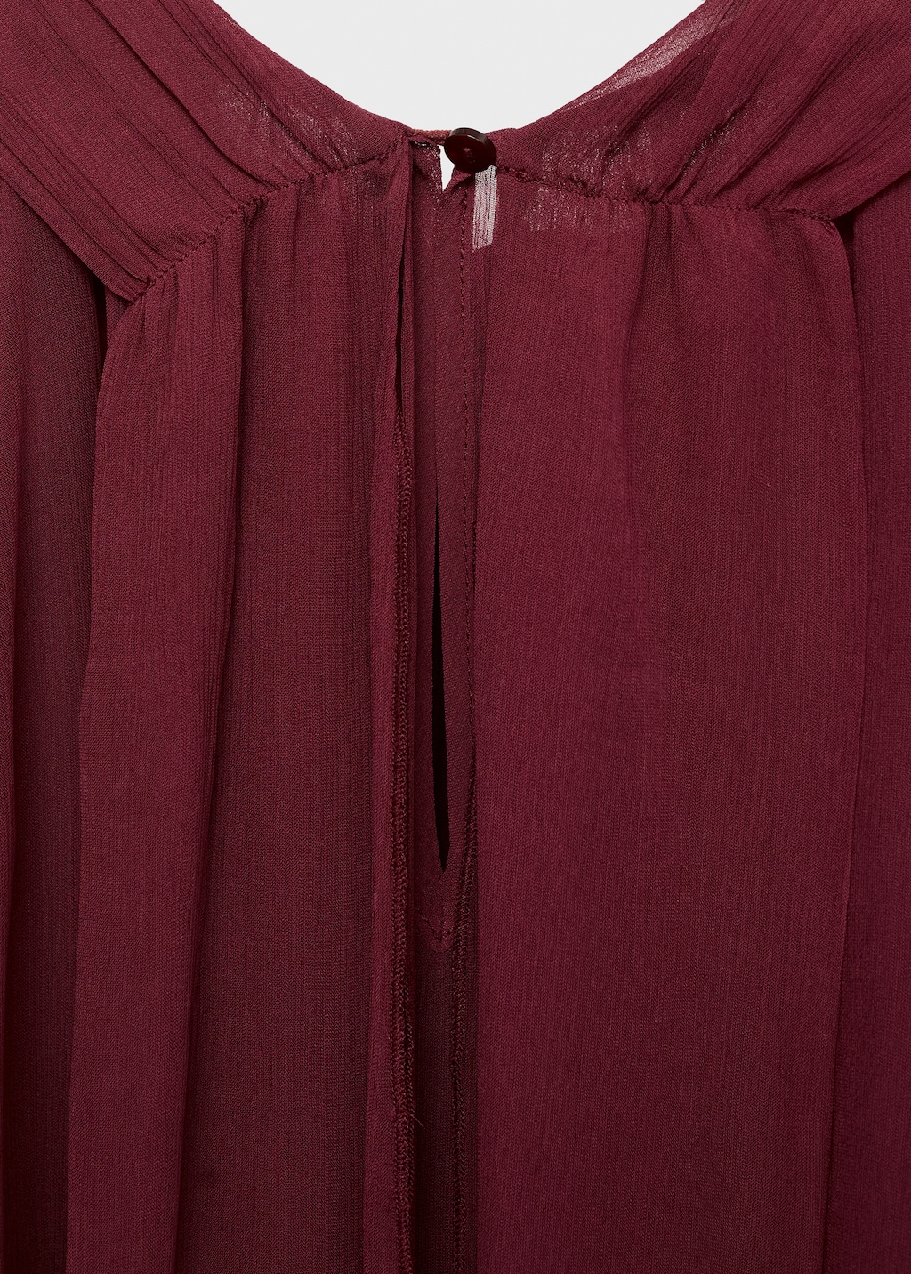 Semi-transparent blouse with foulard