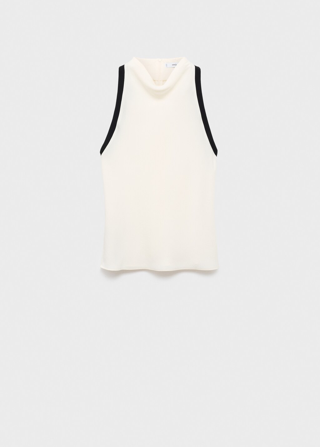Blouse with draped collar and contrasting trim - image 5