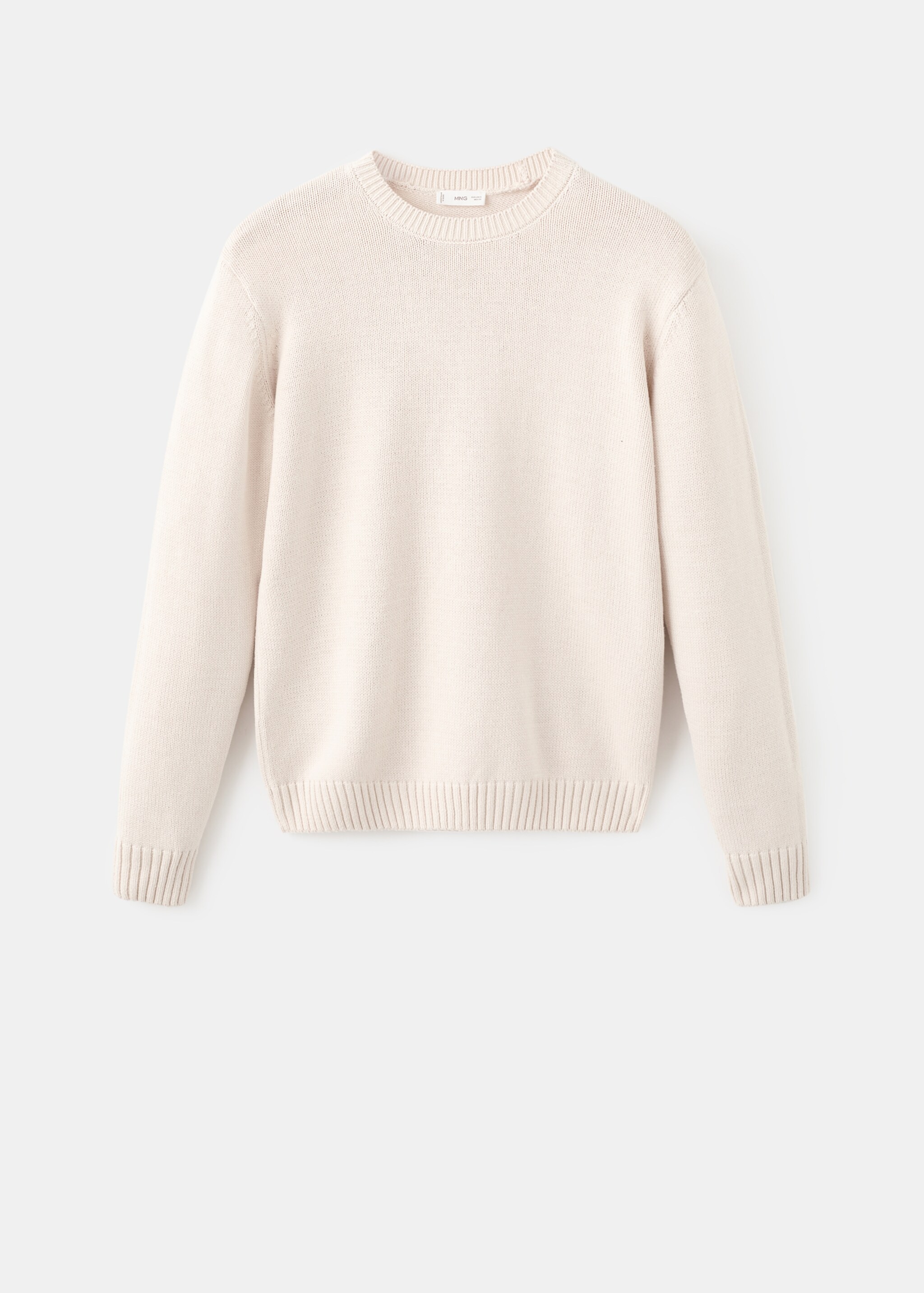 Essential cotton-blend sweater - Article without model, Beige. Ref: 17035821-00.