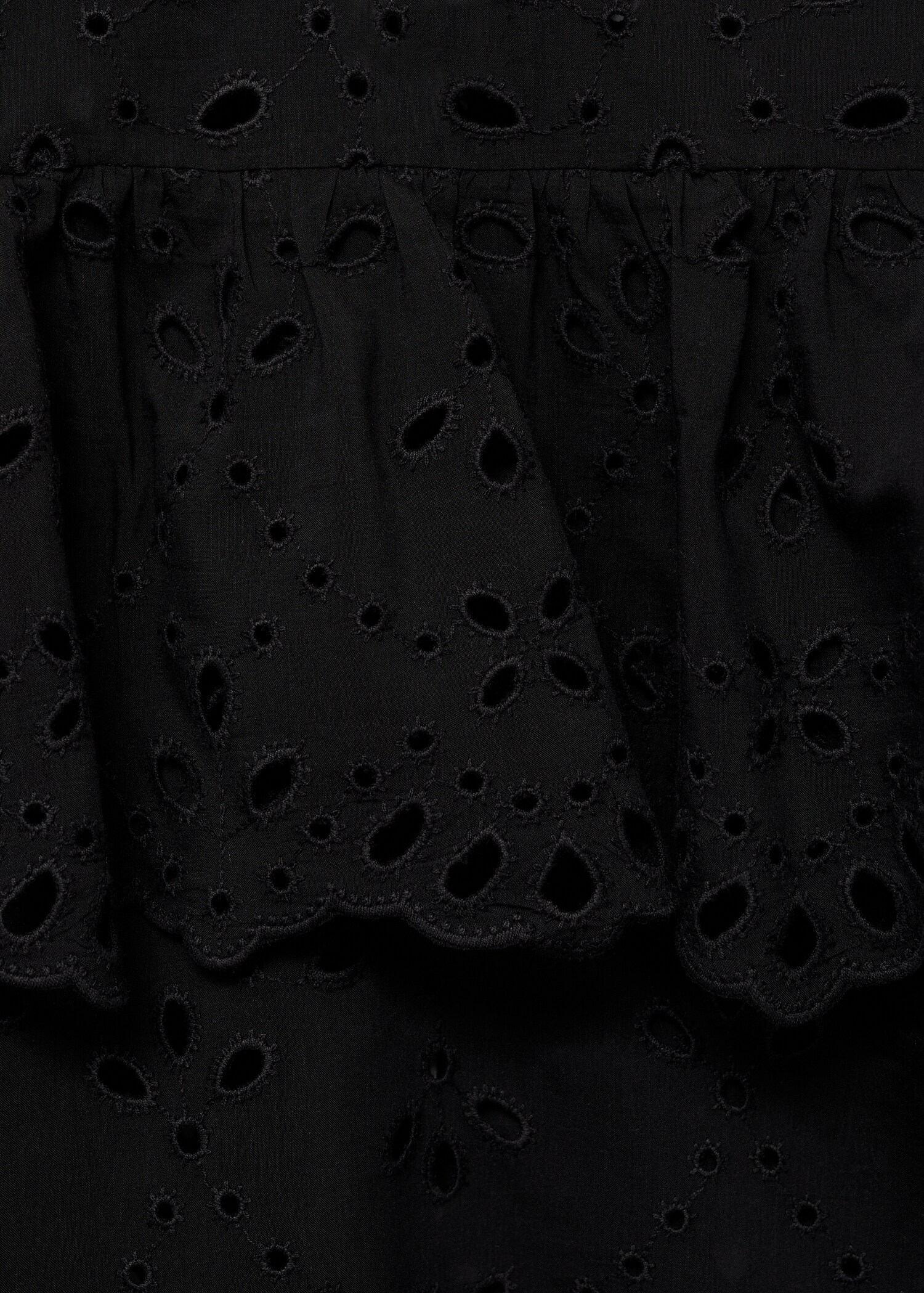 Blouse with embroidered eyelet frills - Details of the article 0