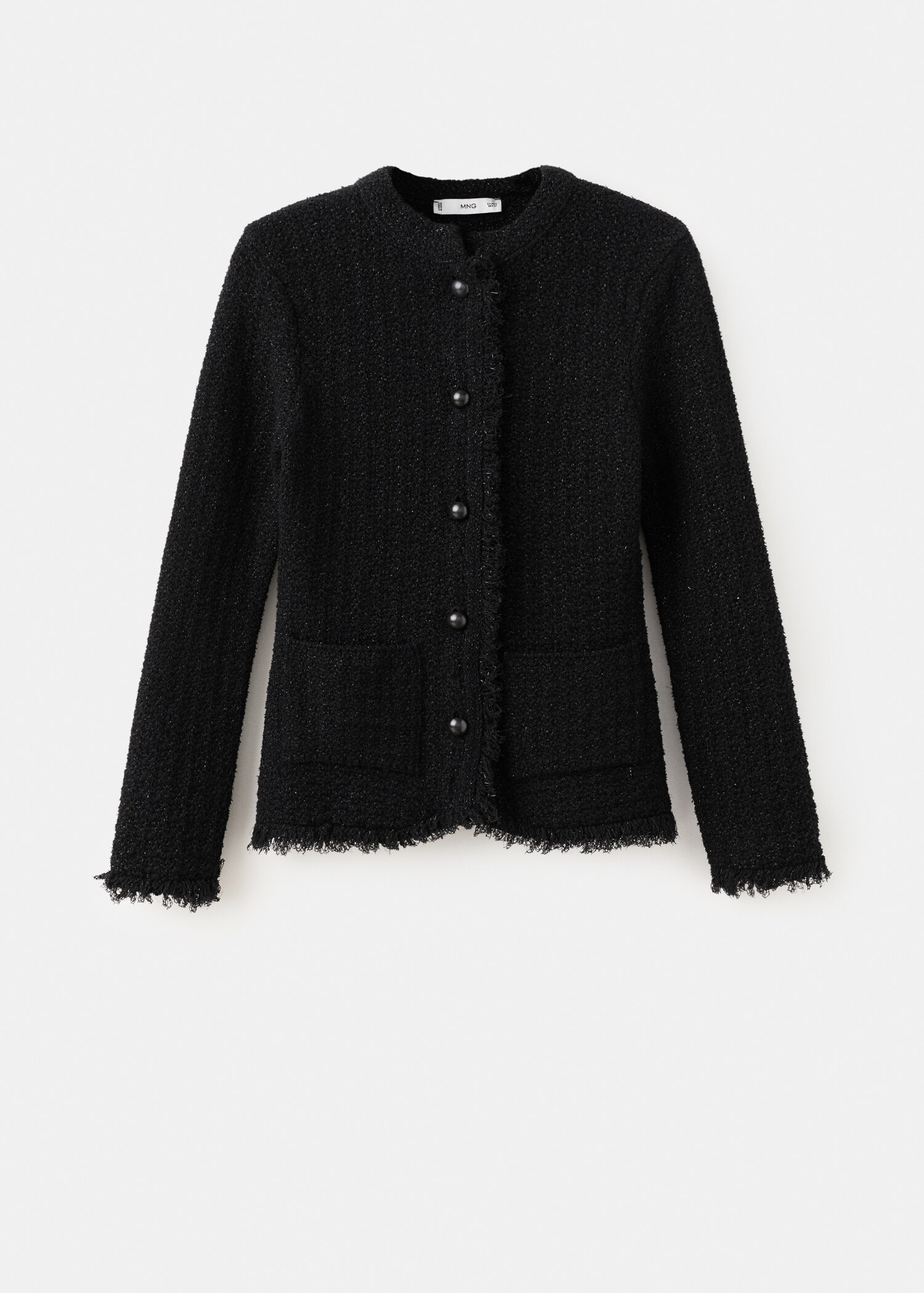 Tweed-Cardigan mit ausgefransten Abschlüssen - Artikel ohne Model