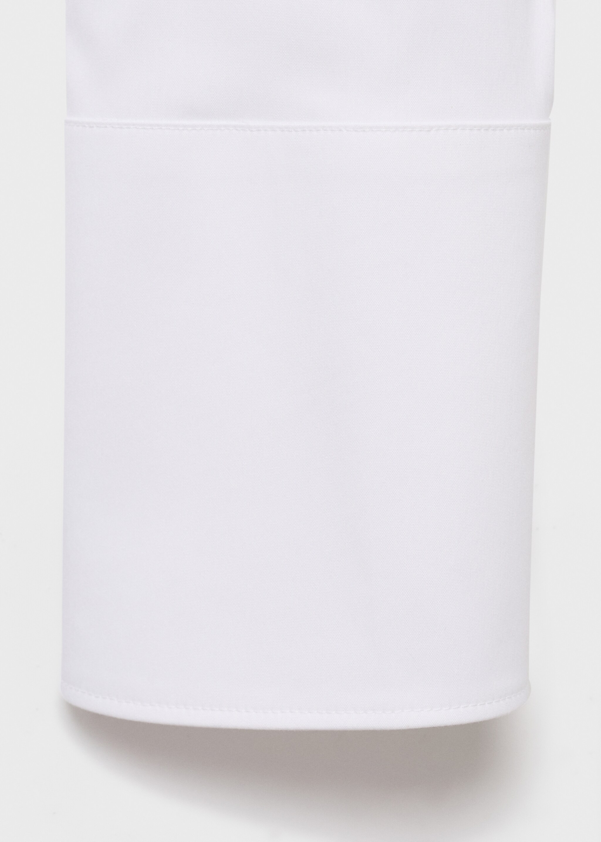 Slim-fit poplin shirt - Details of the article 0, White. Ref: 17035827-00.