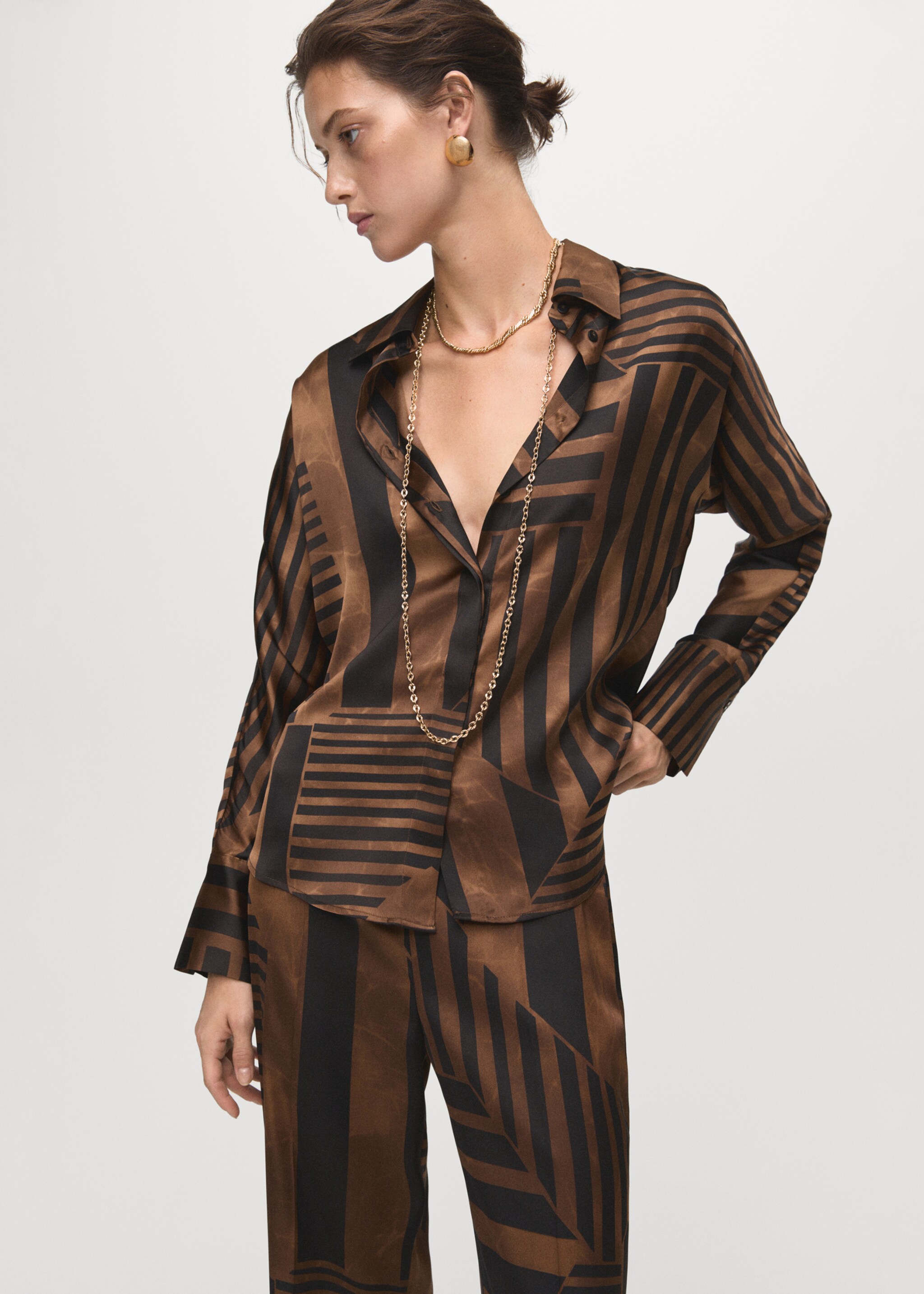 Shirt trini - Medium plane, Brown. Ref: 17035830-00.