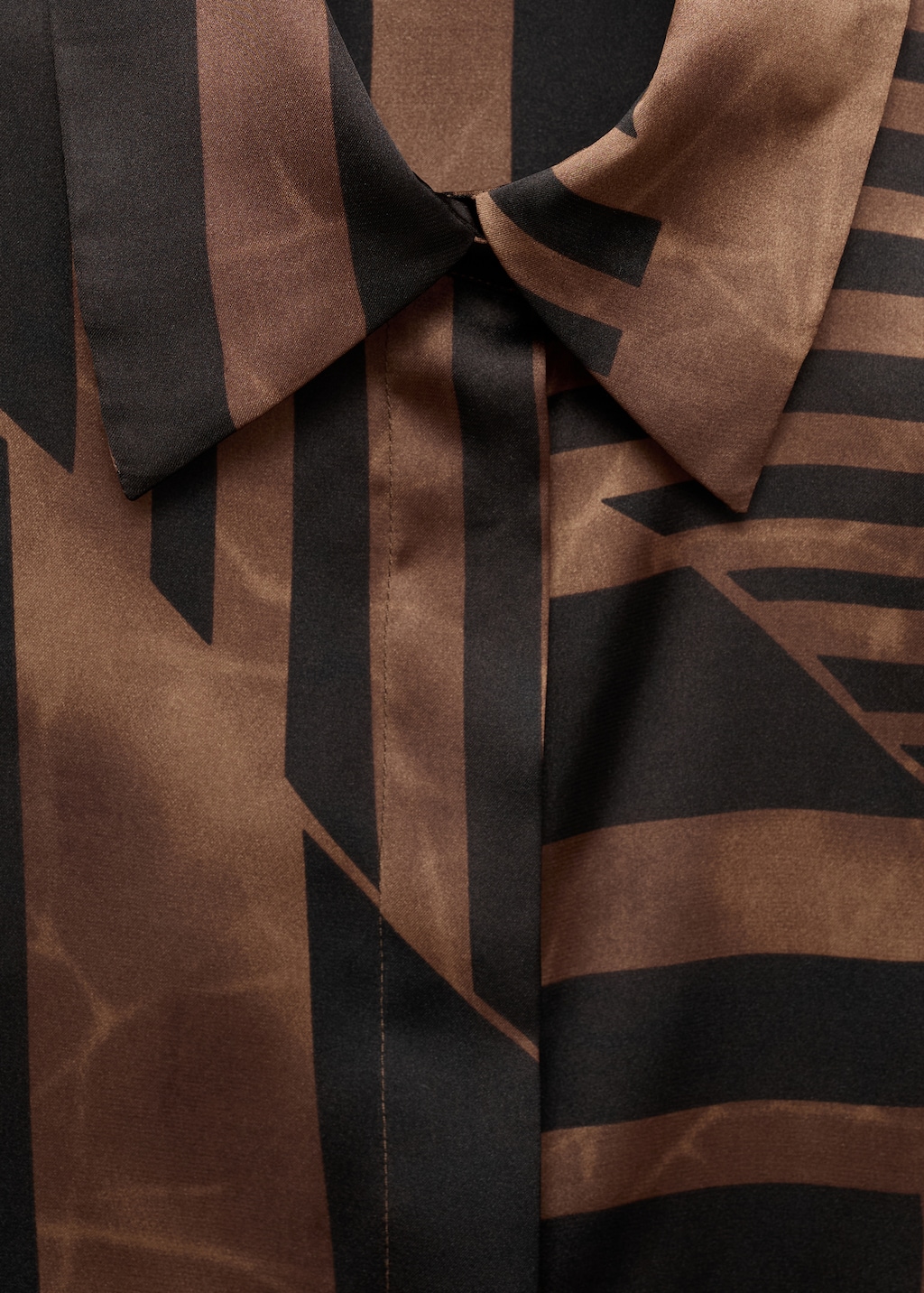 Striped satin blouse