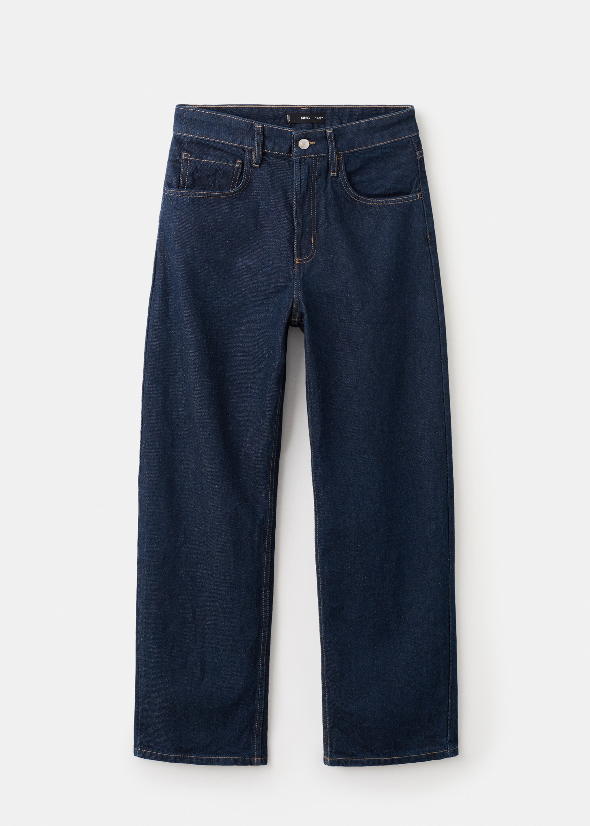 Jean balloon taille haute - Article sans modèle, Bleu. Ref: 17035832-00.