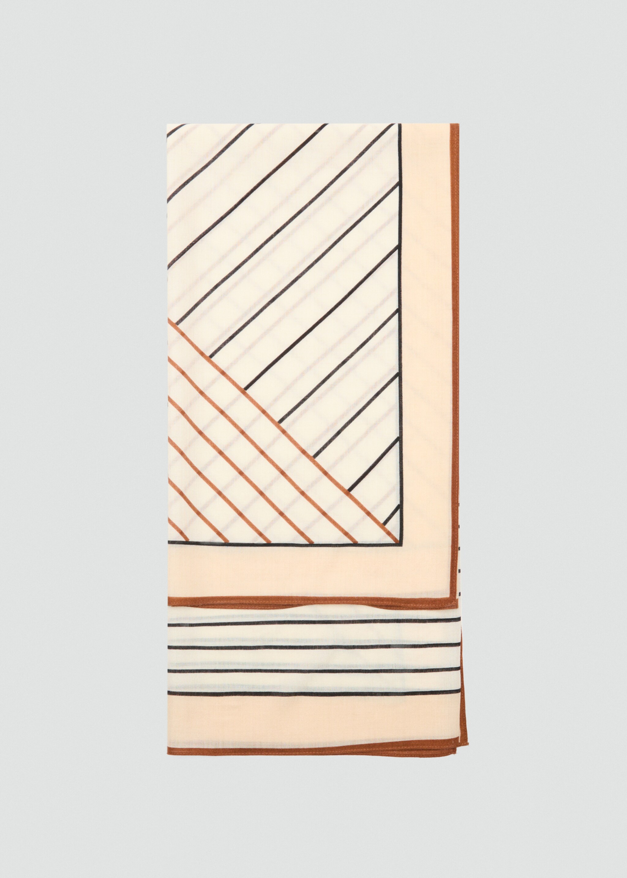 100% wool geometric-print foulard - Article without model, Brown. Ref: 17035972-00.