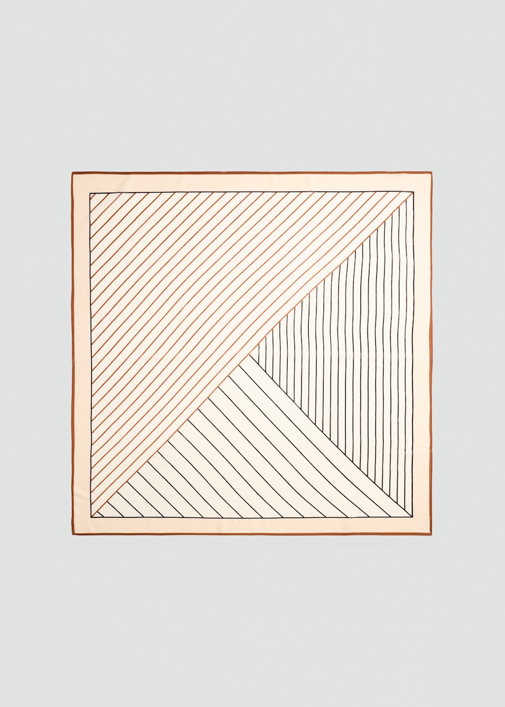 100% wool geometric-print foulard