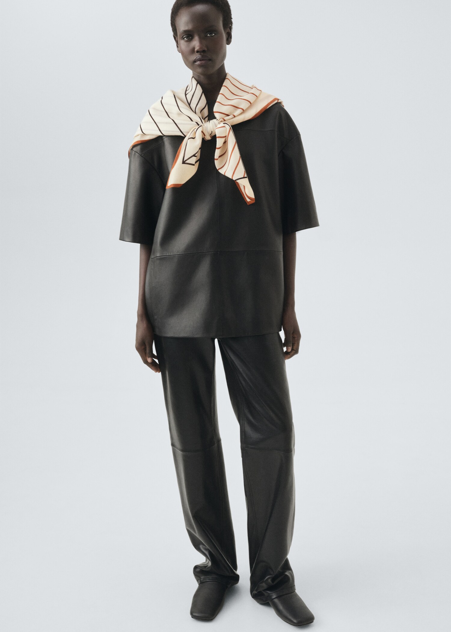 100% wool geometric-print foulard - Details of the article 9