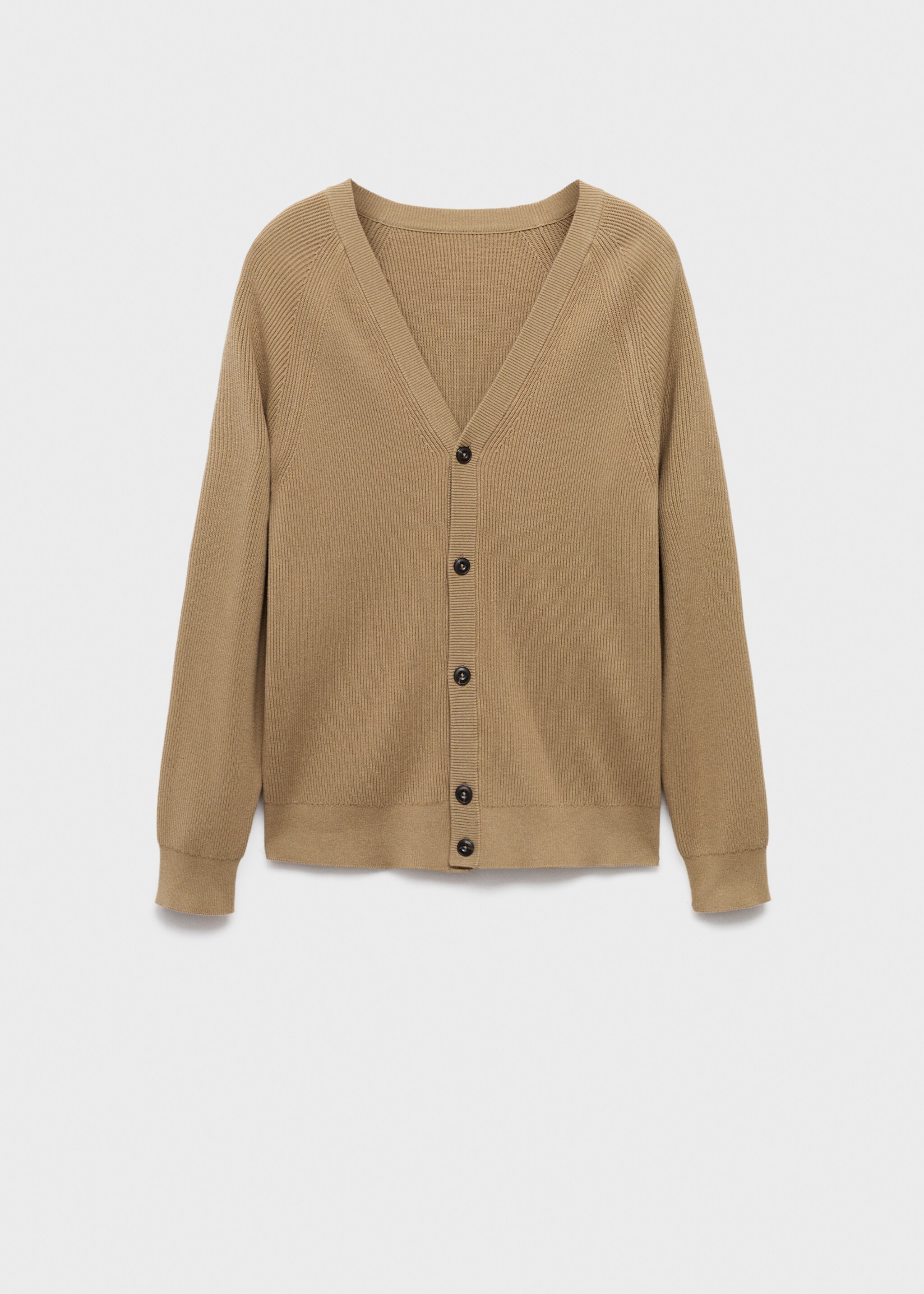 Cárdigan punto canalé botones - Artículo sin modelo, Beige. Ref: 17035974-00.