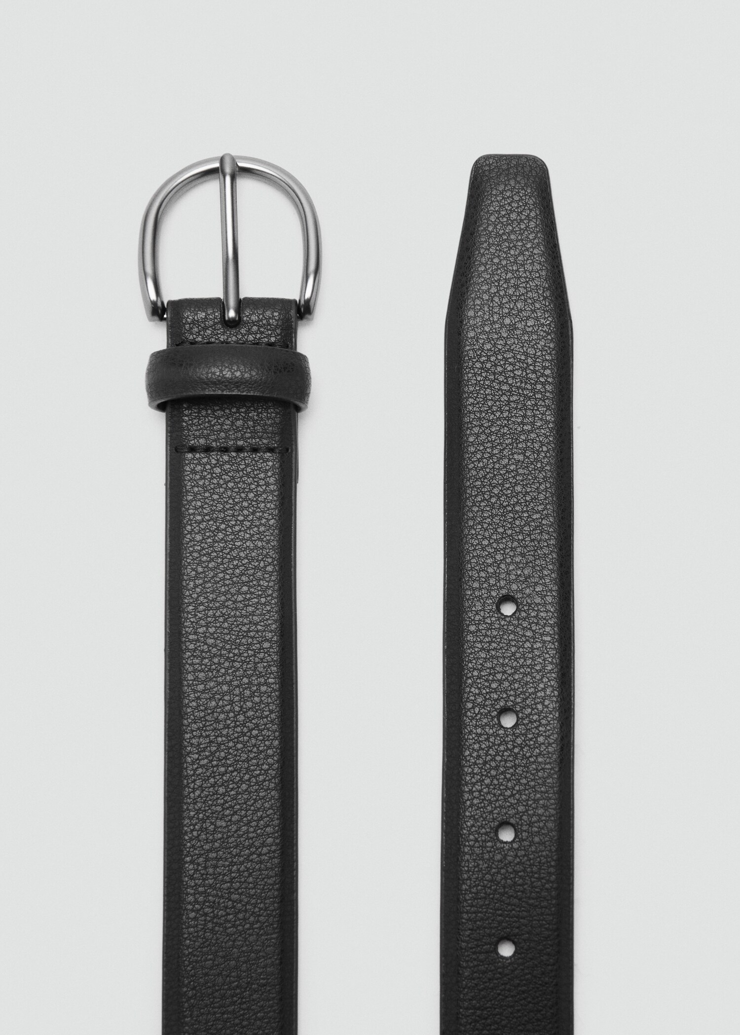 Pebbled leather belt - Medium plane