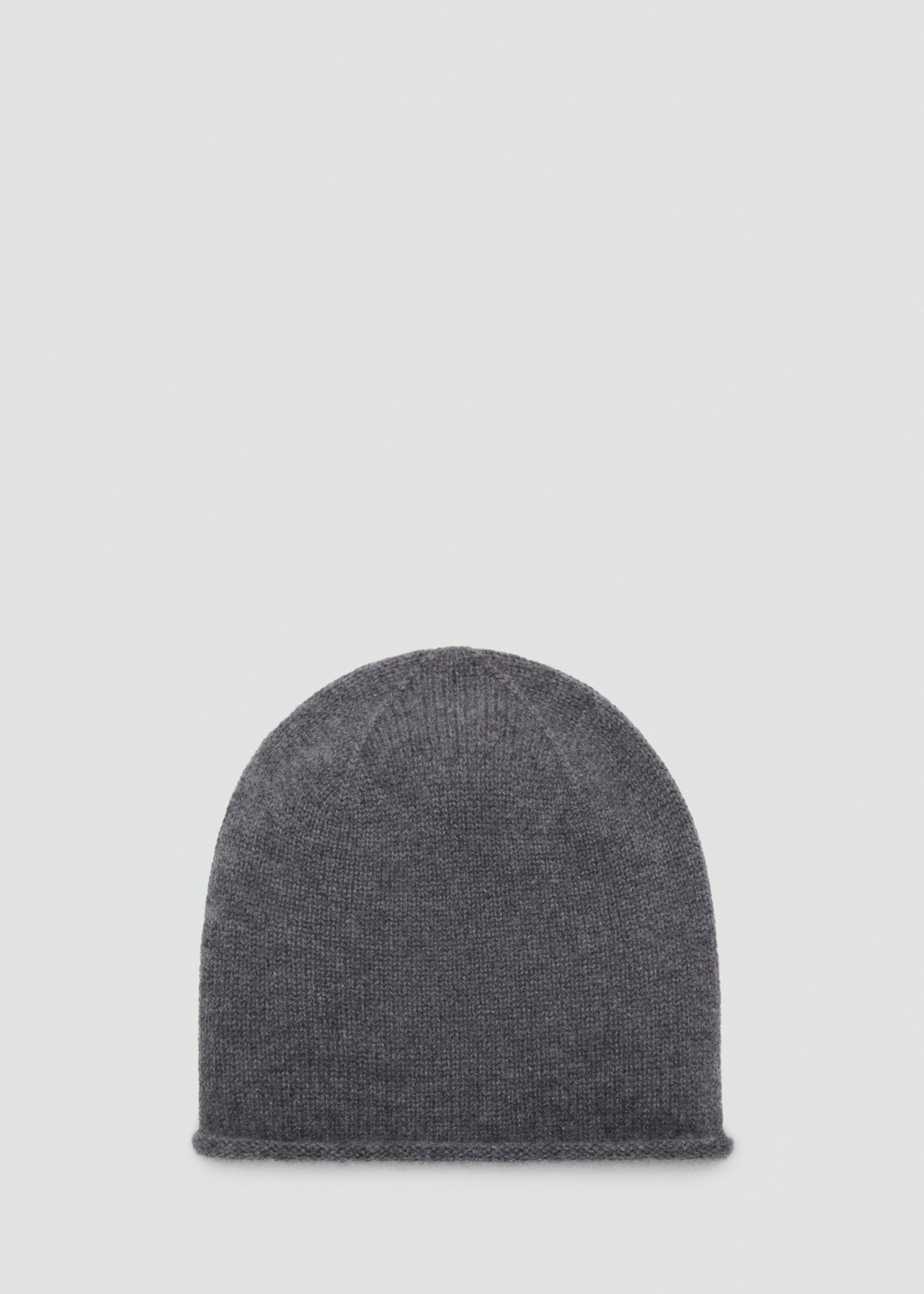 100% cashmere beanie - Article without model, Medium Heather Grey. Ref: 17035976-00.