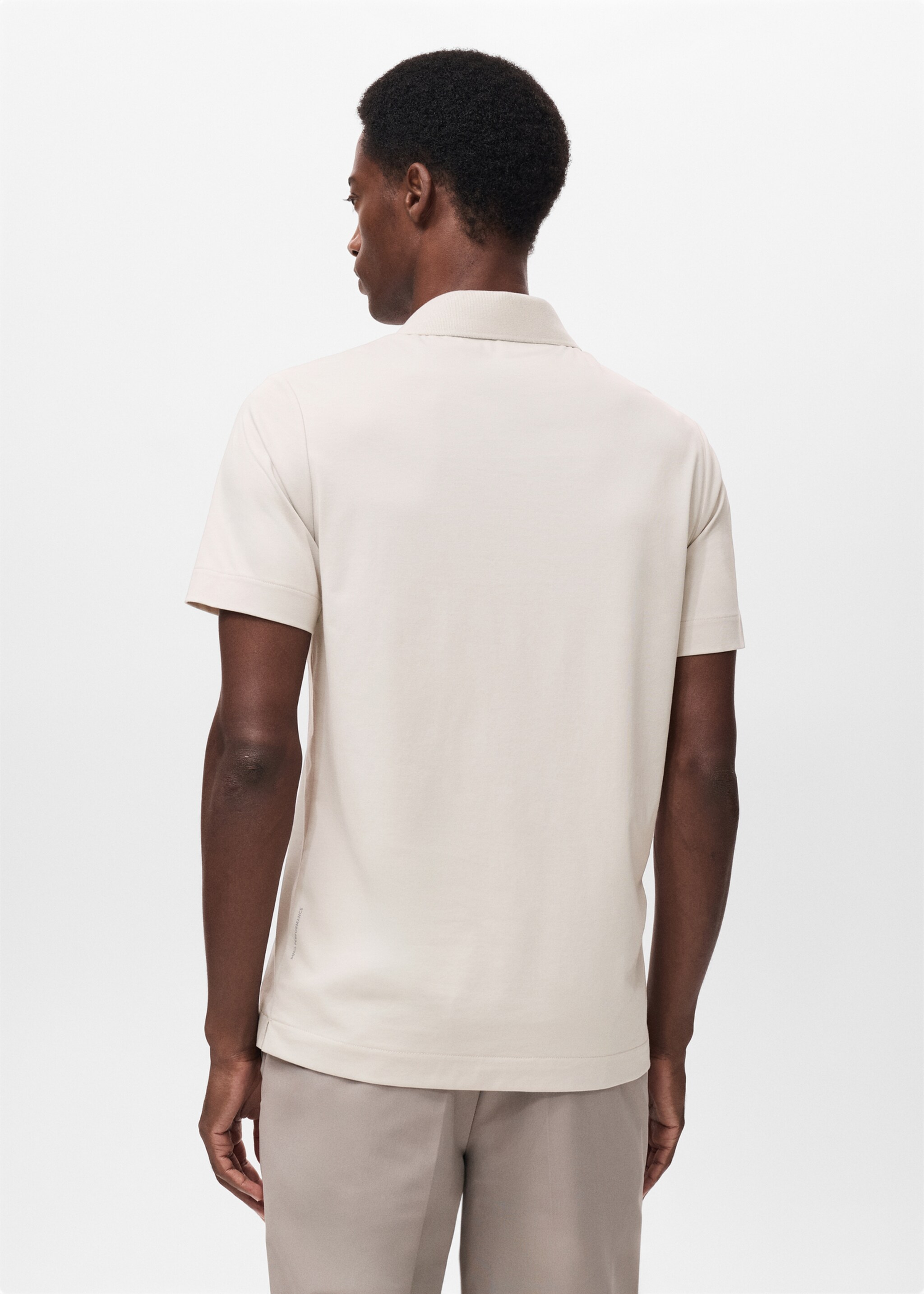 Slim-fit Thermolite® polo shirt - Reverse of the article, Ice Grey. Ref: 17035977-00.