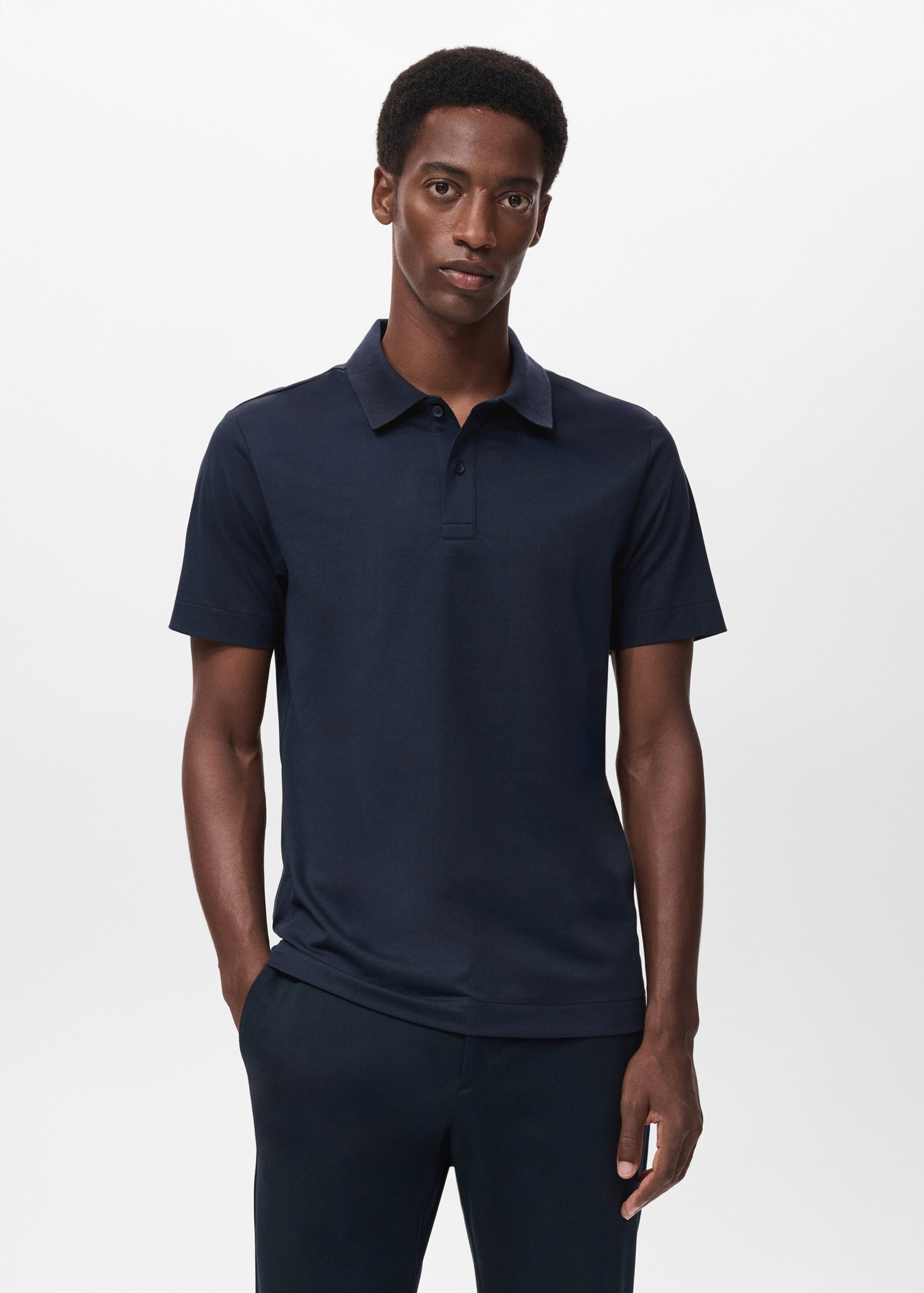 Slim-fit Thermolite® polo shirt - Medium plane, Navy. Ref: 17035977-00.