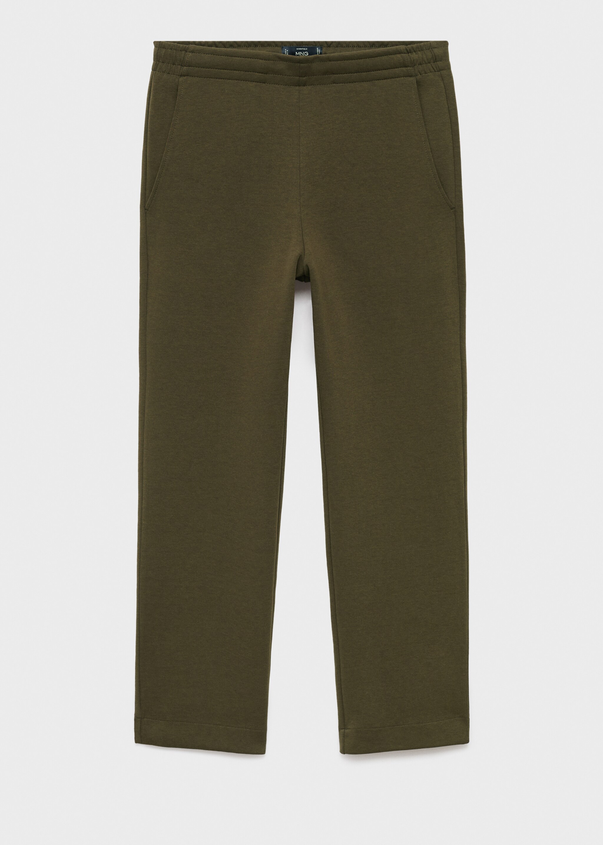 Cotton joggers with elastic waist - Article without model, Olive Green. Ref: 17035978-00.