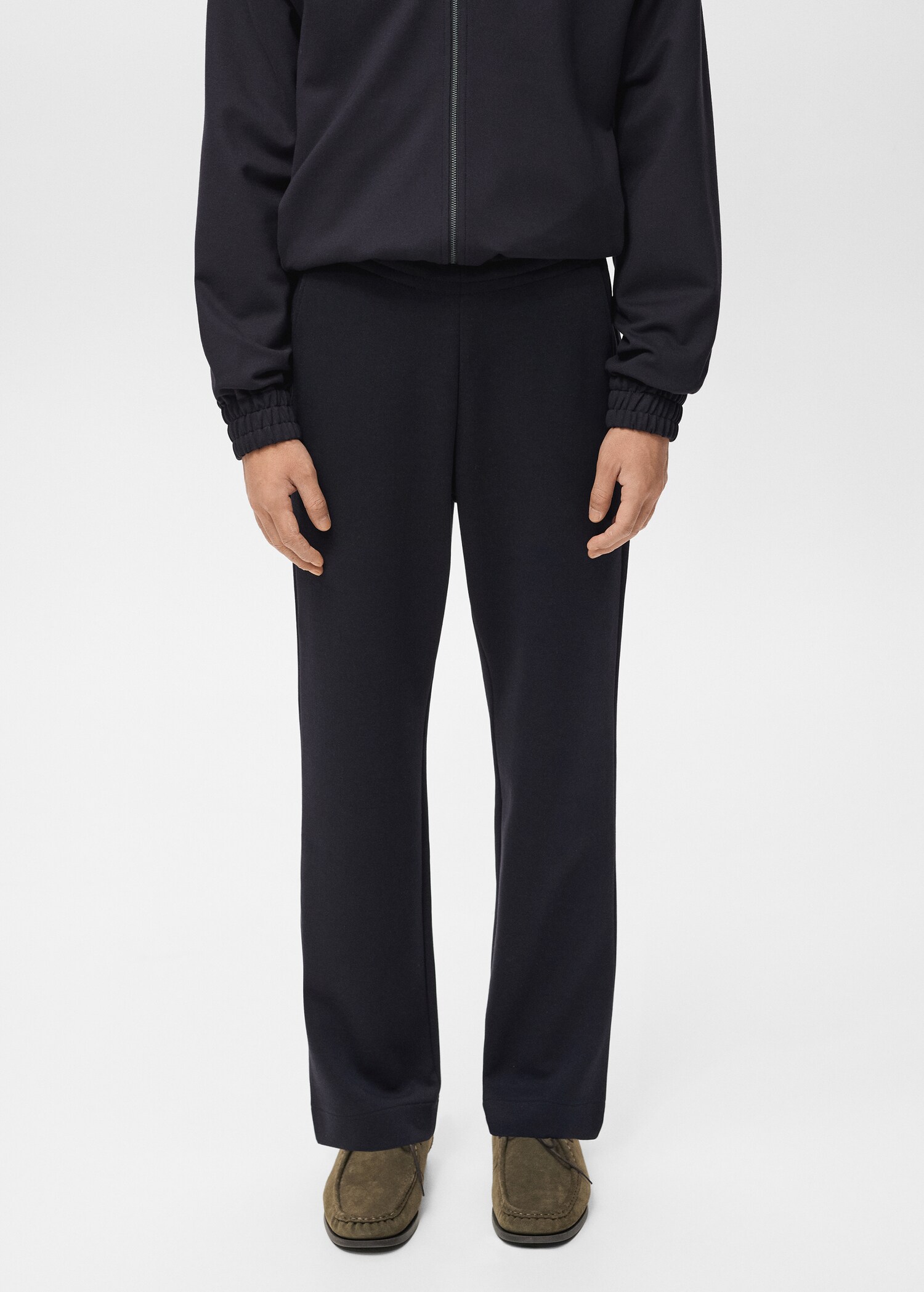 Jogging coton taille élastique - Plan moyen