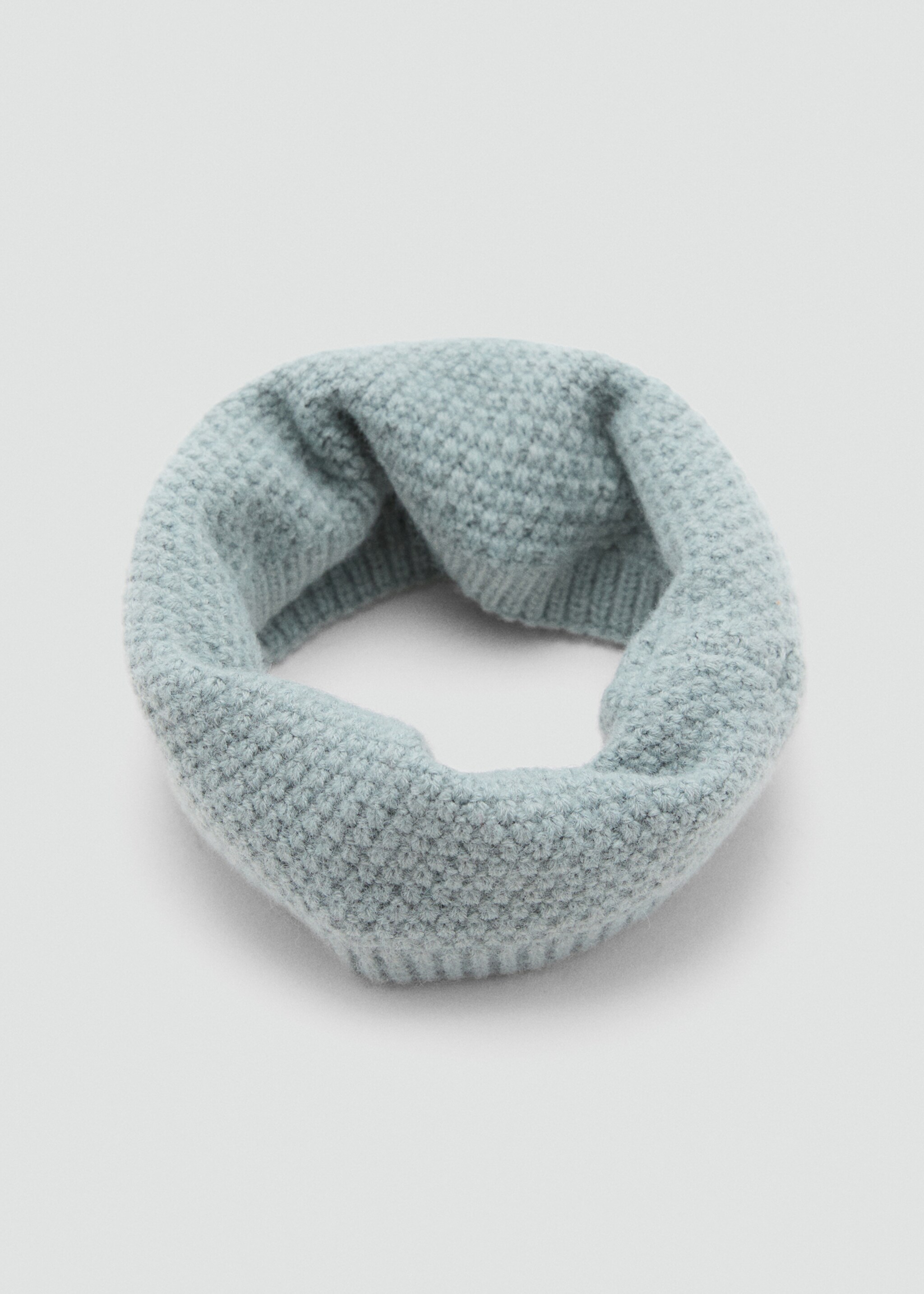 Knit scarf - Details of the article 1, Aqua Green. Ref: 17035987-00.