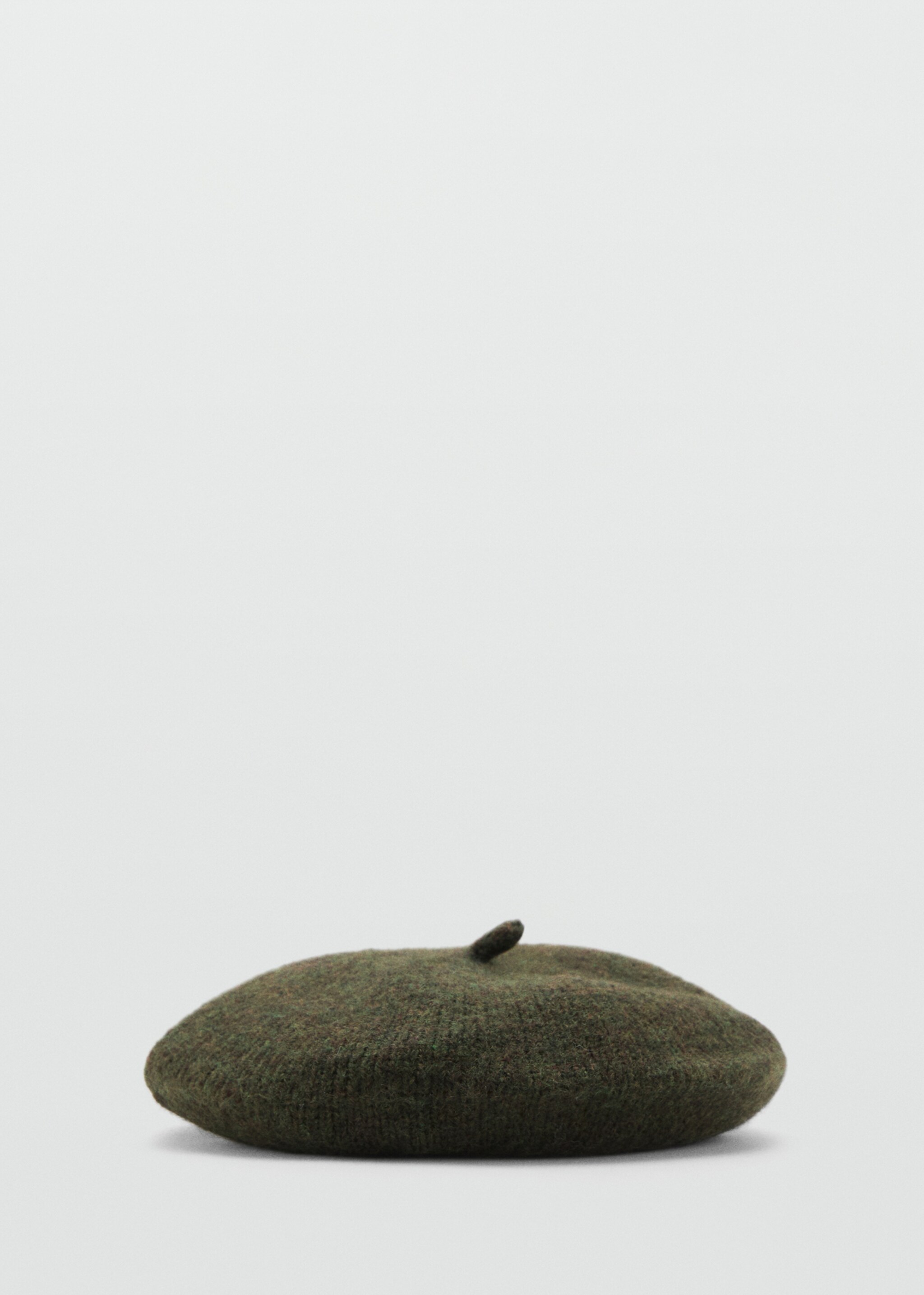 Striped beret - Article without model, Medium Green. Ref: 17035989-00.