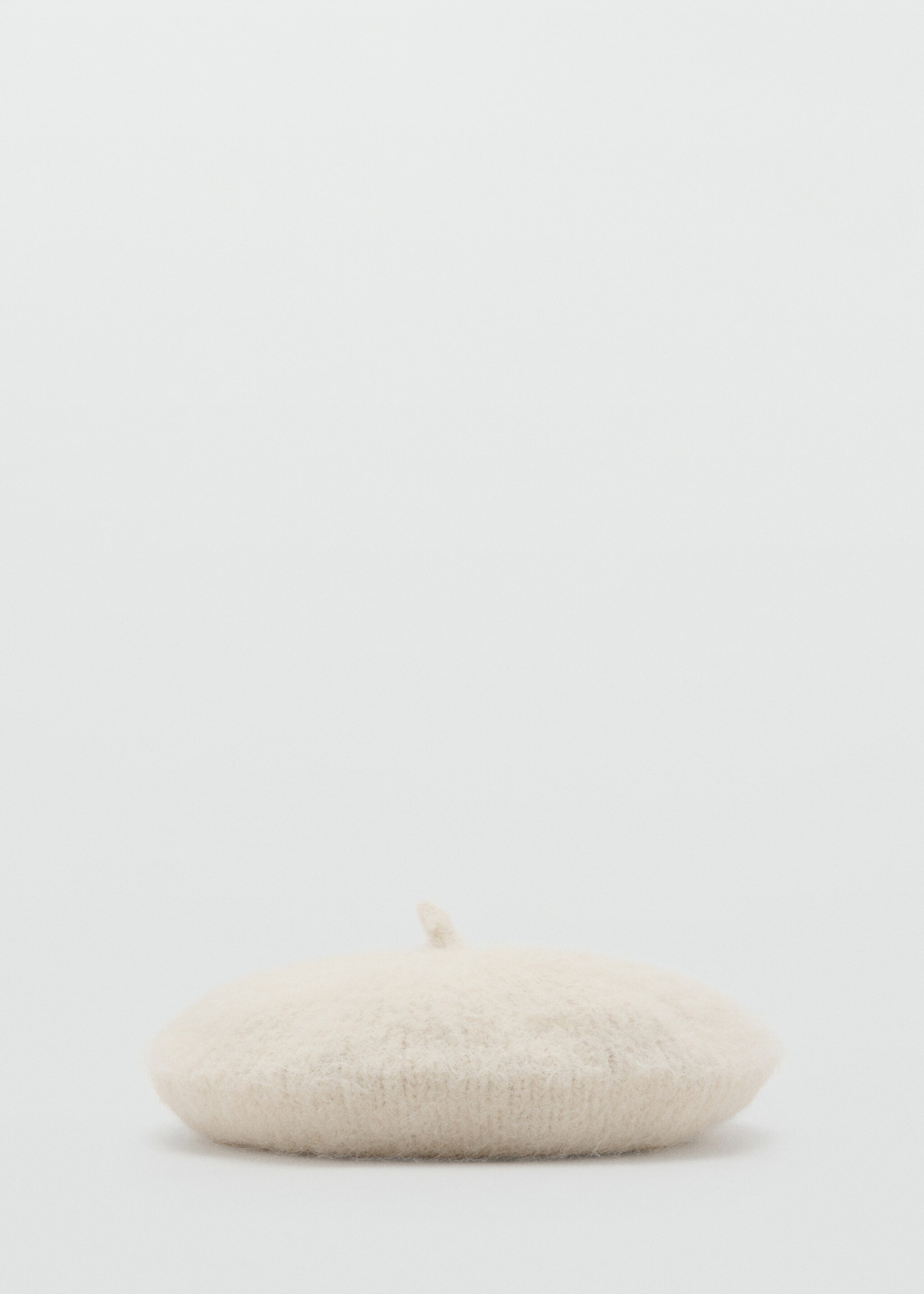 Wool-blend beret - Article without model, Ecru. Ref: 17035990-00.