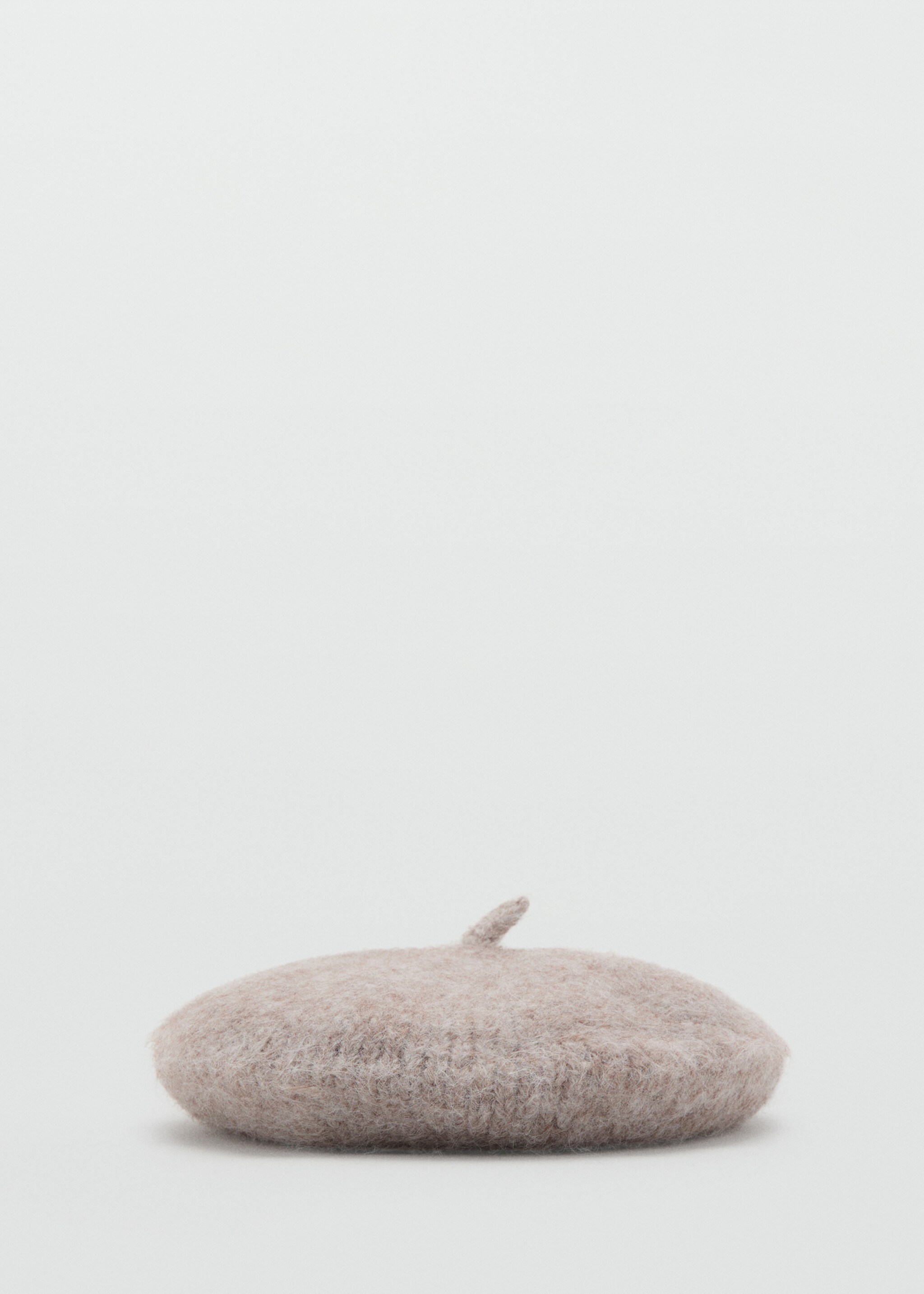 Wool-blend beret - Article without model, Medium Brown. Ref: 17035990-00.