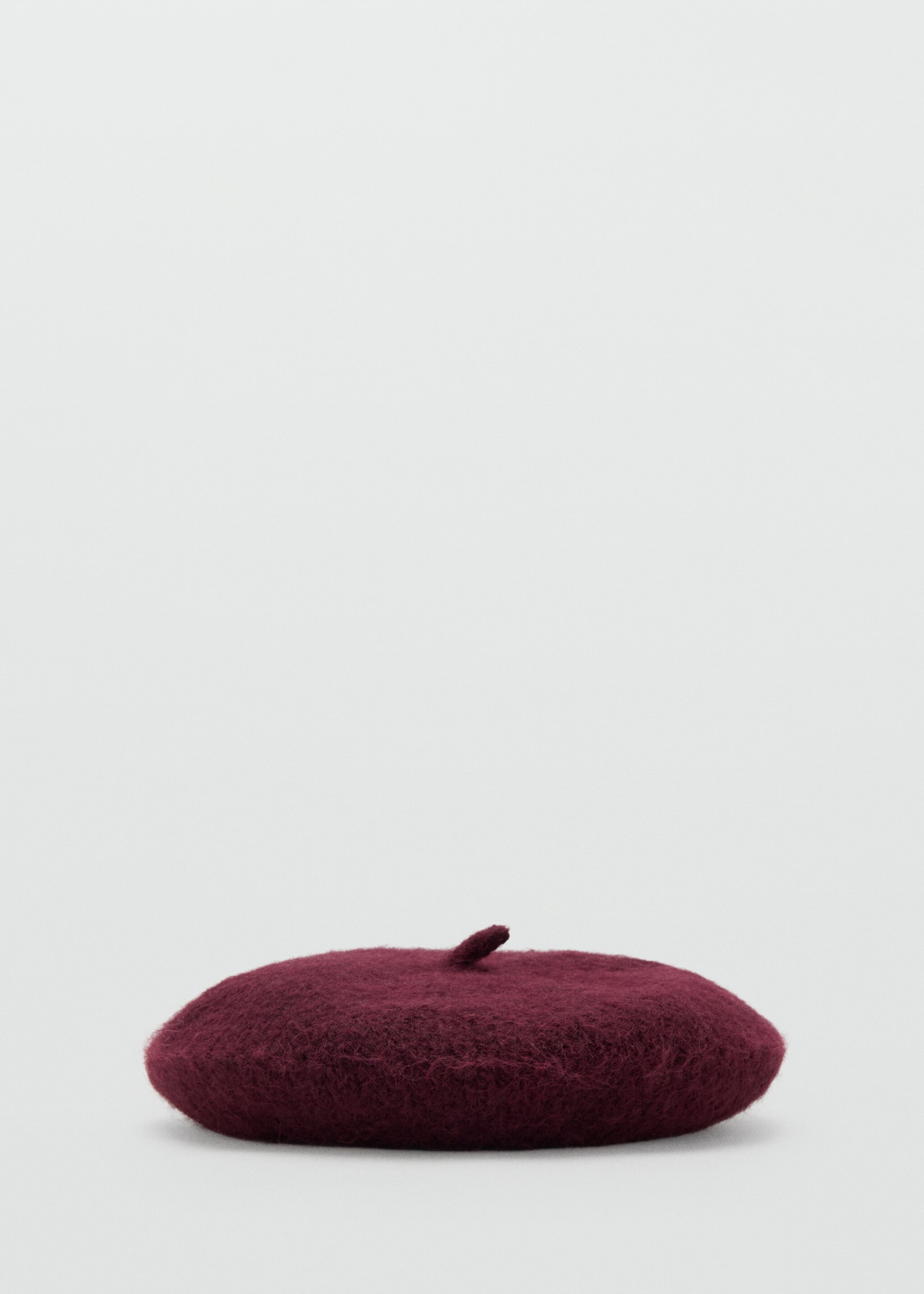 Wool-blend beret - Article without model, Burgundy. Ref: 17035990-00.