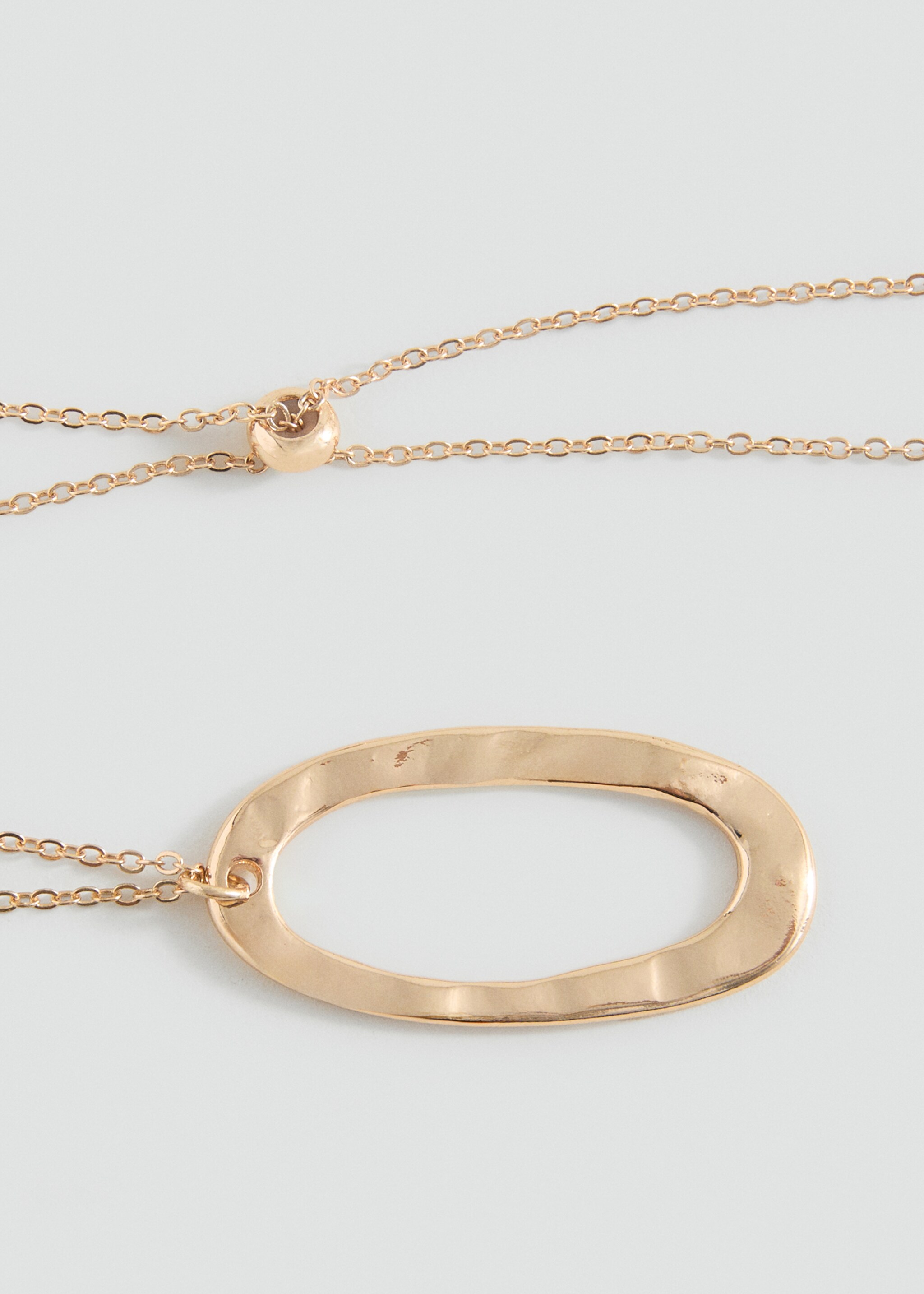 Metal pendant necklace - Medium plane, Gold. Ref: 17035991-00.