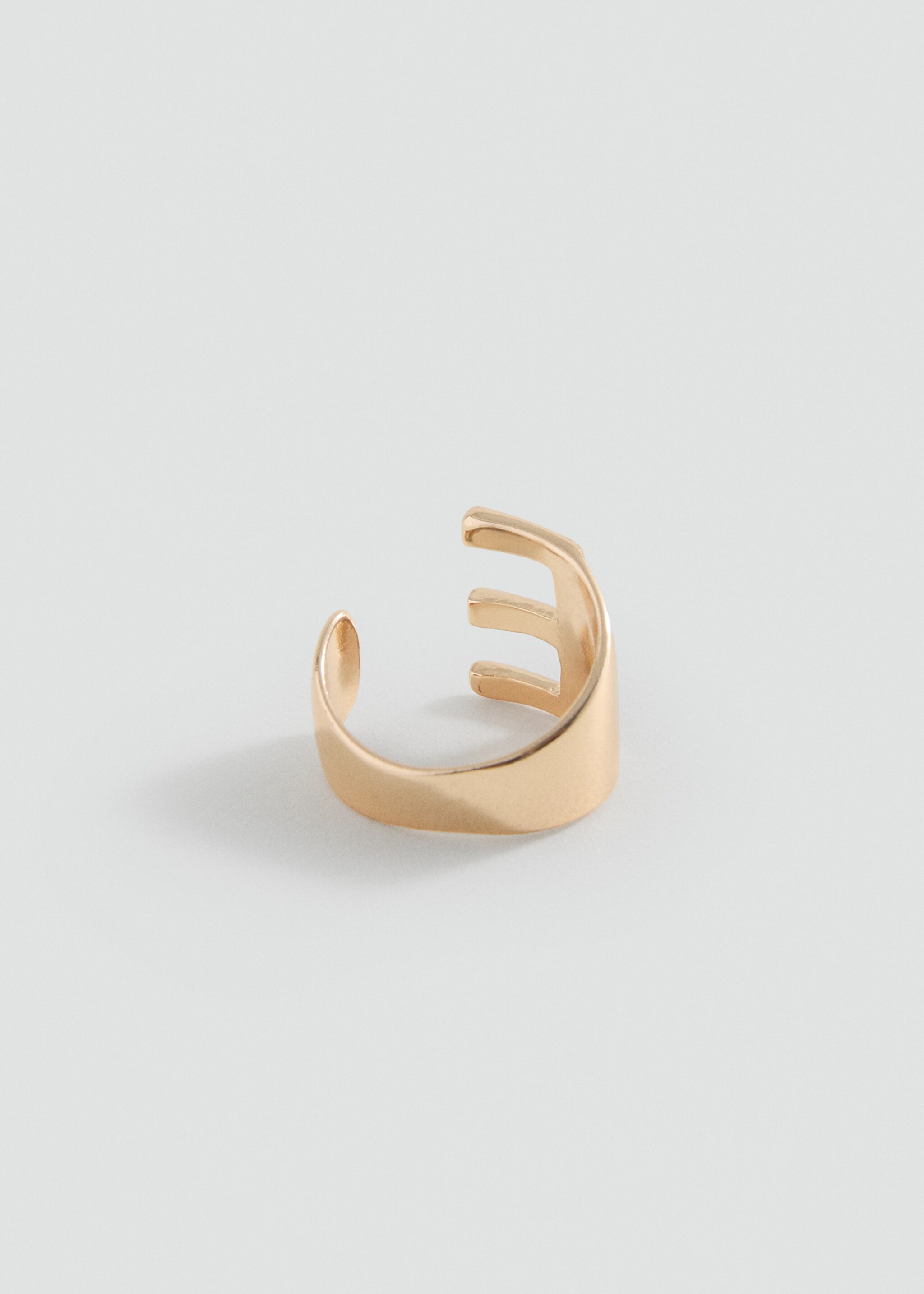 Letter design ring - Medium plane, Gold. Ref: 17035993-00.