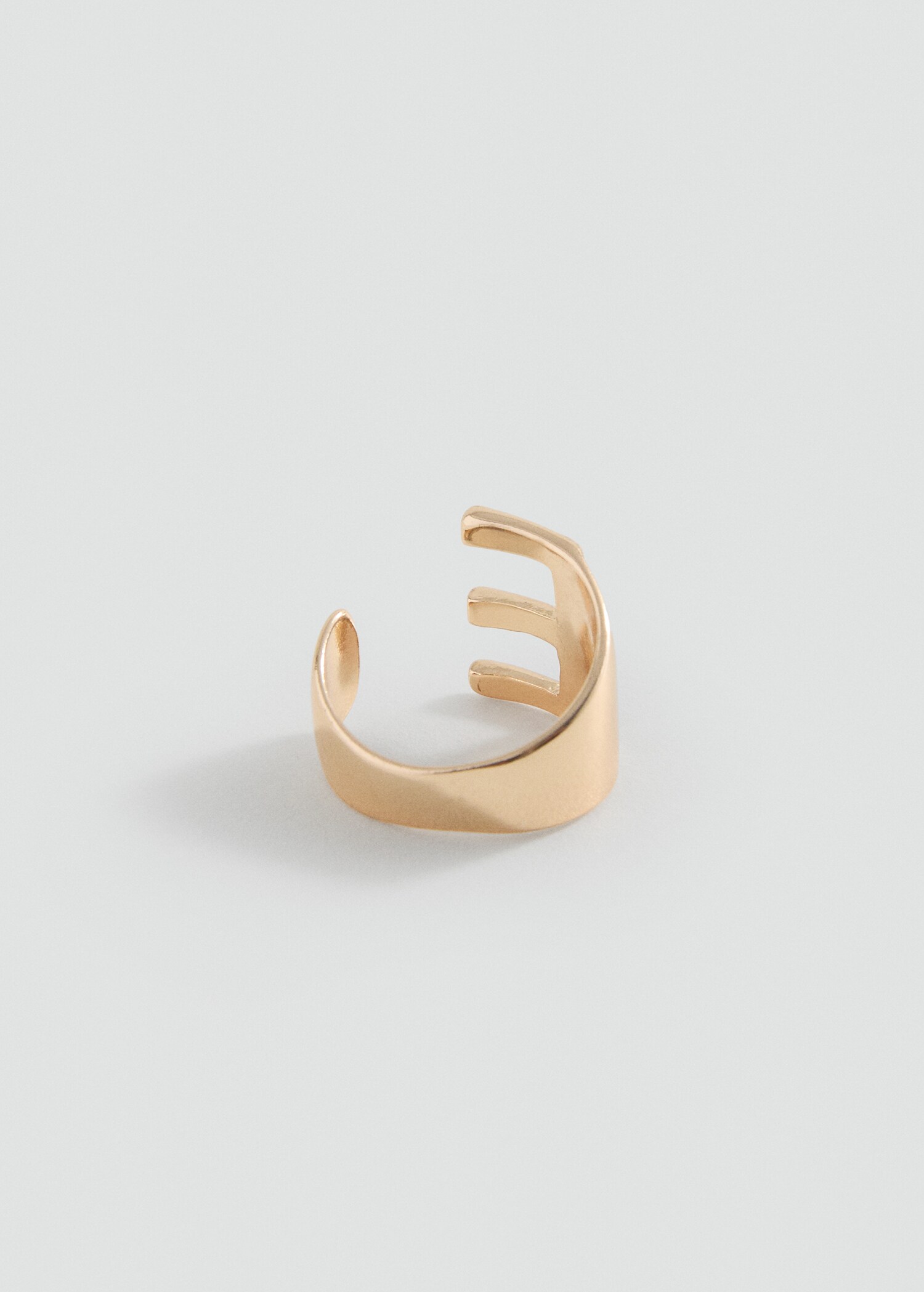 Letter design ring - Medium plane