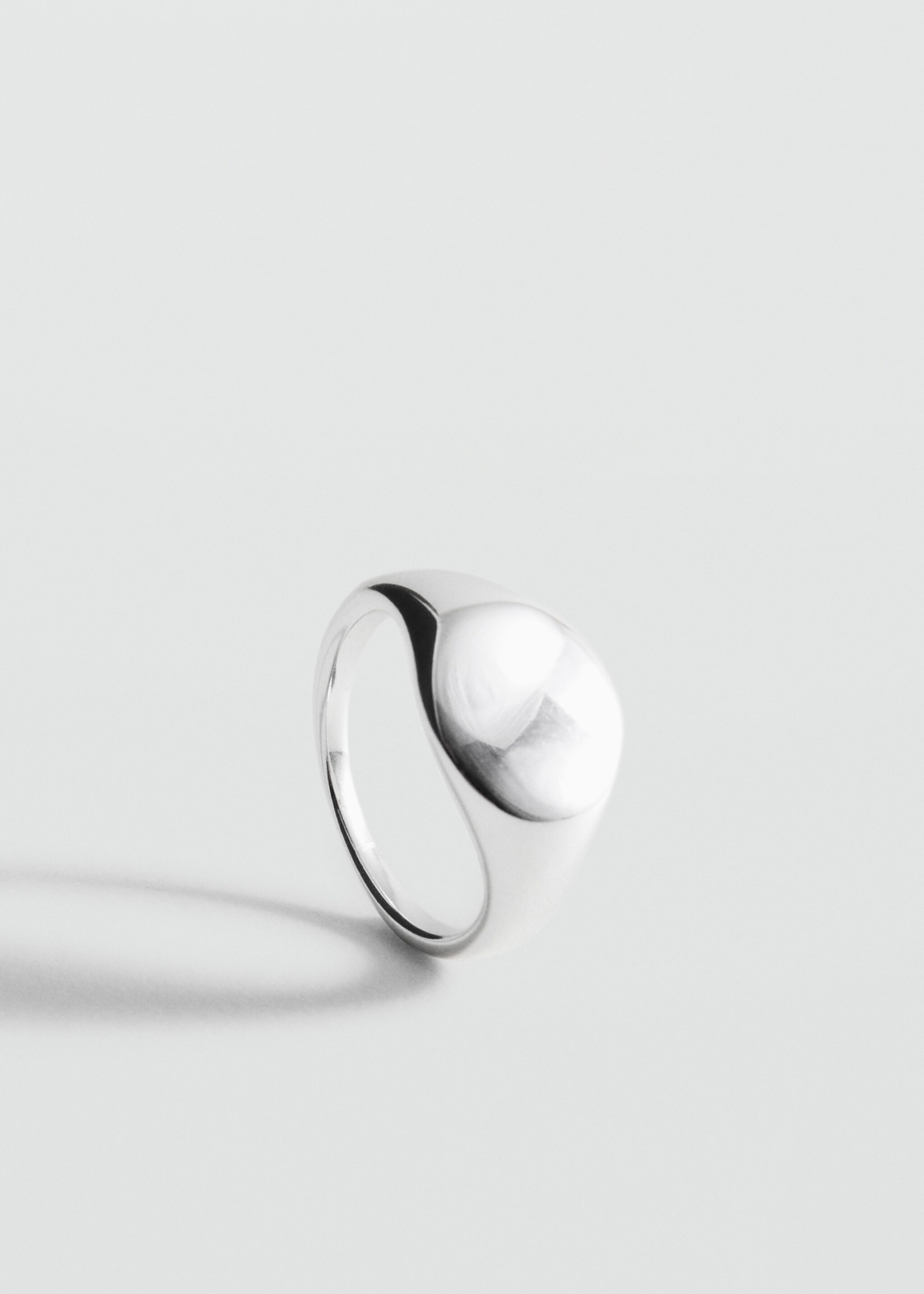 Bague chevalière en acier inoxydable - Détail de l'article 1, Argent. Ref: 17035996-00.