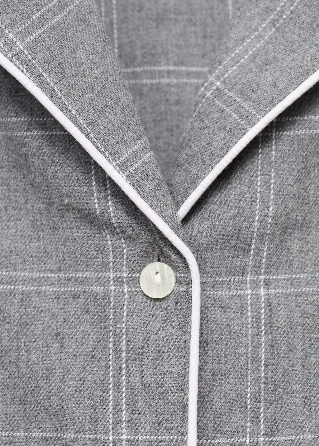 Two-pieces check long pyjamas